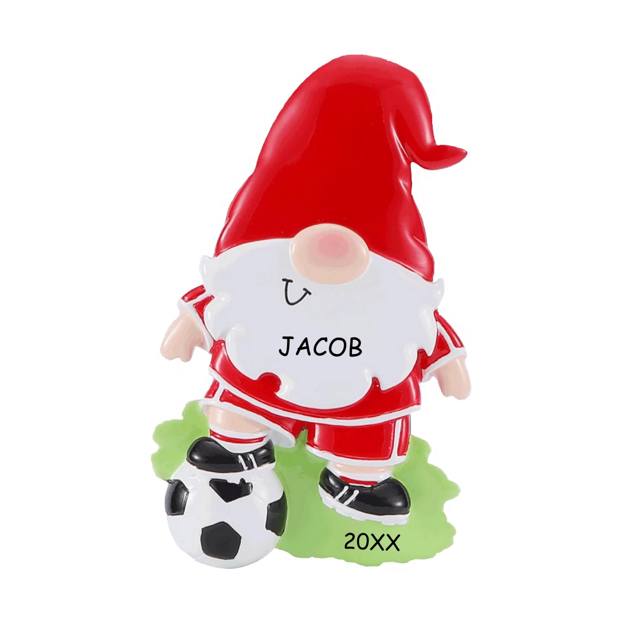 Personalized Sports Christmas Ornament (Gnome Soccer)