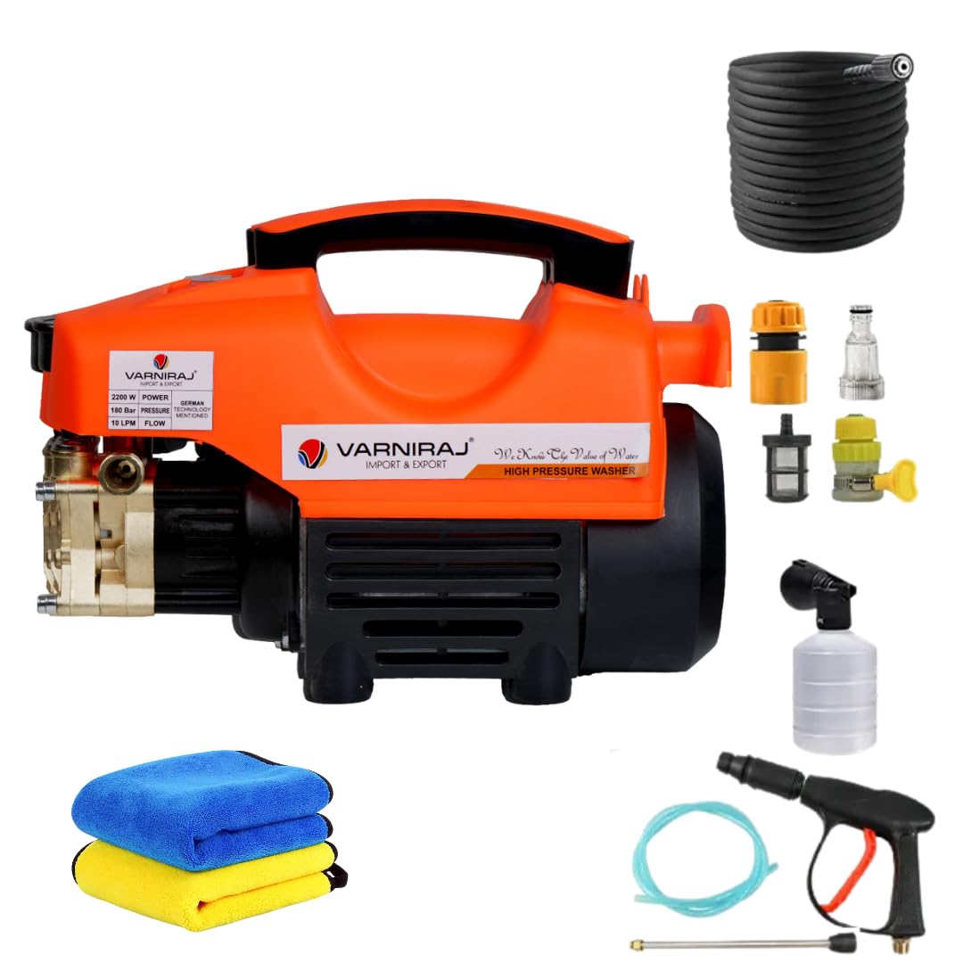 Electric Pressure Washer - Compact Small Pressure Washer for Car Detailing, Home, Fences, Driveways, Patio Outdoor All Other Cleaning transformations 2200 Watts Motor, 180 Bars Pressure,10LPM-image-37