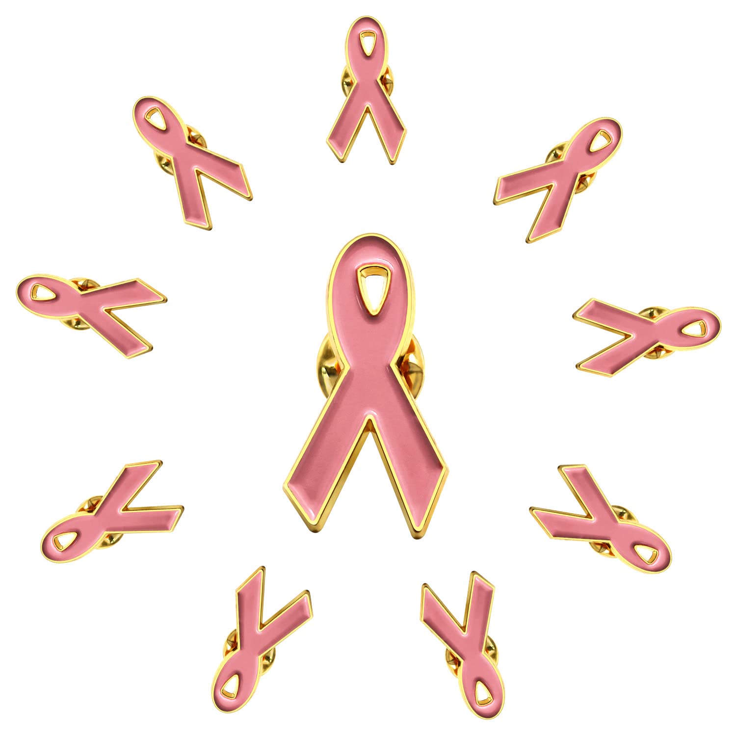 10Pack Cause Awareness Multicolor Ribbon Lapel Pin -Support Your Fundraiser