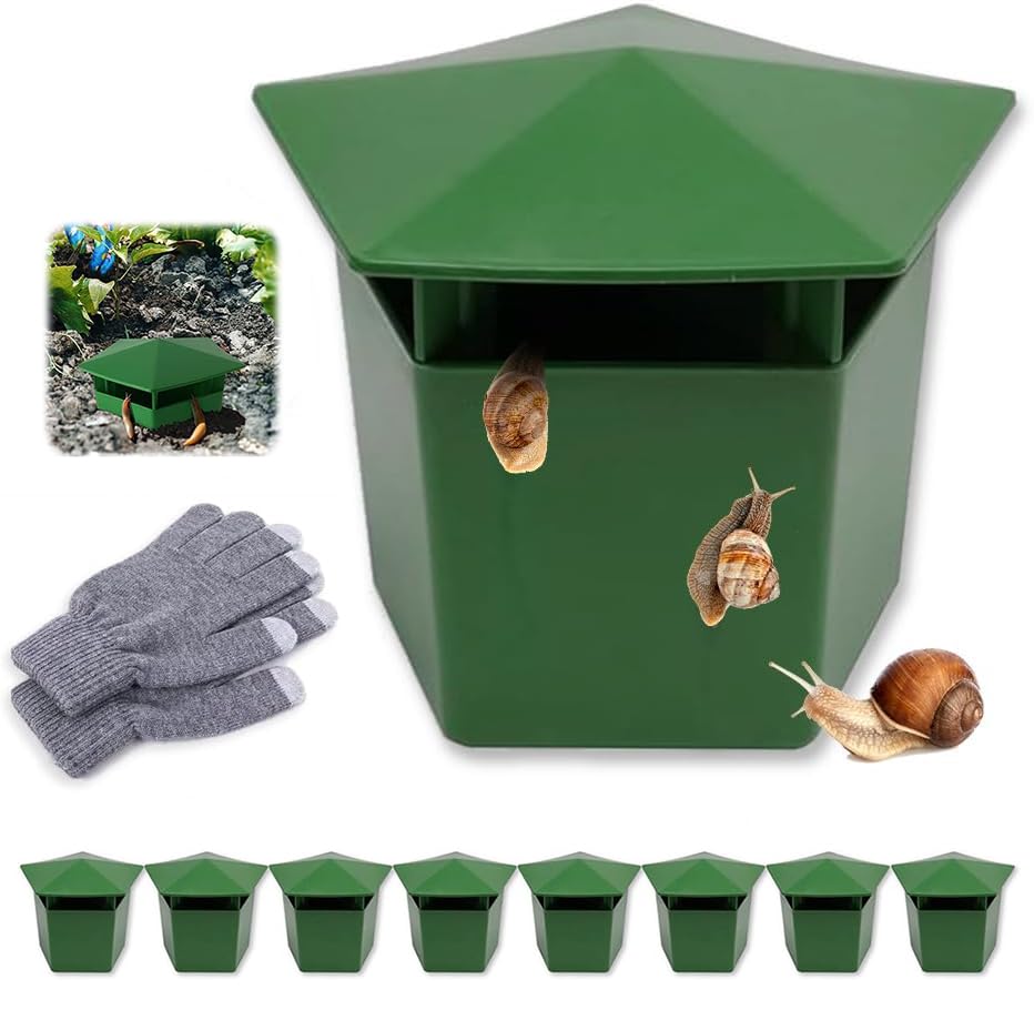 Schneckenfalle,8 Stück Schnecken Fallen für den Garten,Nacktschnecken Falle Wiederverwendbare,Plastik-Bierschneckenfallen,Freundlicher Schneckenfänger für Pflanzen vor Schnecken zu Schützen