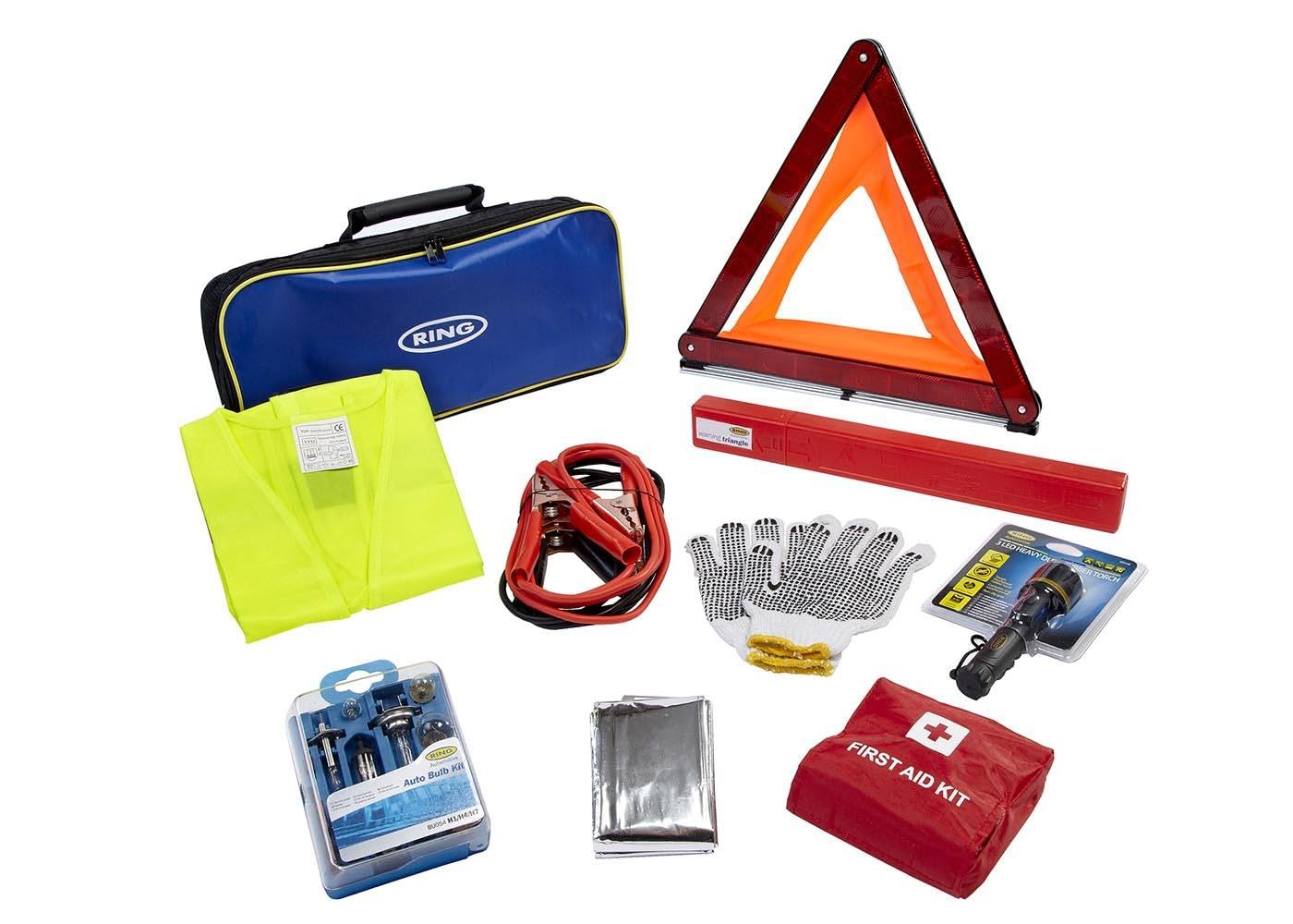 Ring Emergency Travel Kit Stored In A Compact Carry Bag Made To UK Standards
