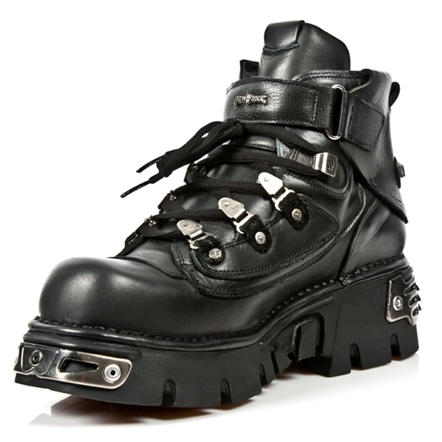NEW ROCK REACTOR ニューロック Size:27cm,27,5cm Amazon.com | New Rock Unisex 272-S1 Black Metallic Reactor