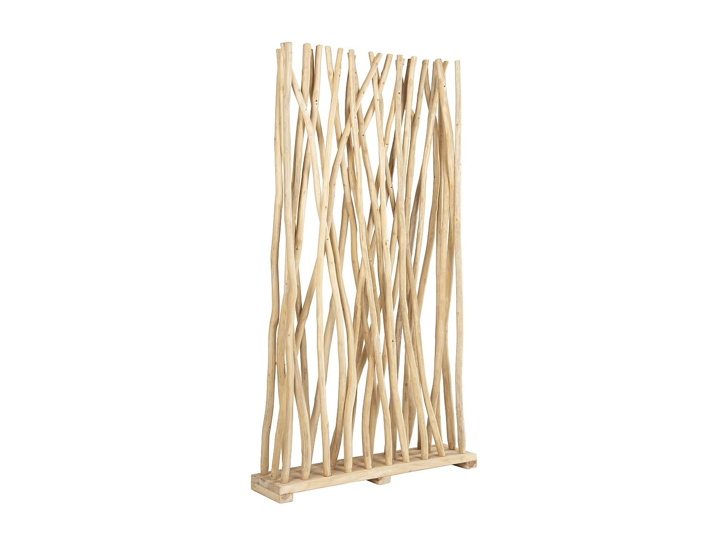 Vente-​unique - Séparateur de piéce en Bois de Teck - L. 100 x P. 25 x H. 180 cm - Naturel - GAYANA