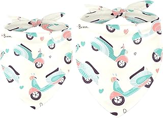 Paquete de 2 pañuelos para perros, baberos de moda para niñas y niños, accesorios para perros pequeños, medianos y grandes, cachorros, gatos y mascotas