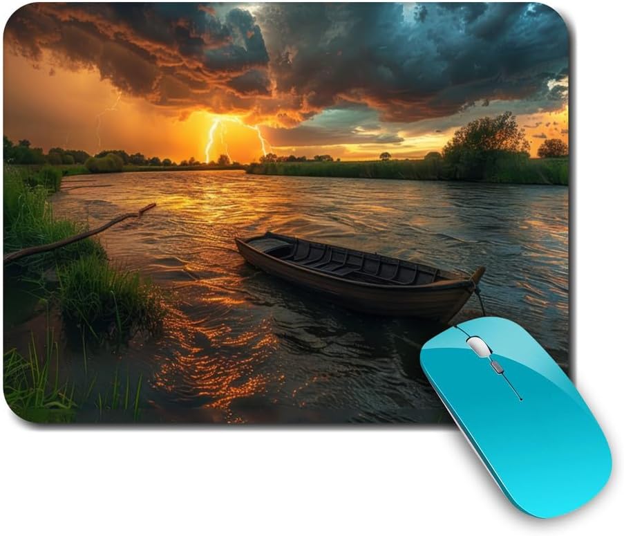 Rectangle Mouse Pad with Personalized Name and Text, White, 23x19 cm, Smooth Surface for Optical and Laser Mice/Printed Mousepad for Desktop and Laptop -D120