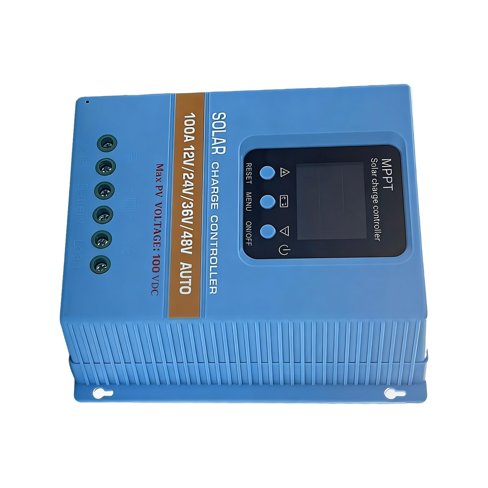MPPT SA48100A Régulateur de charge solaire 100 A 12 V/24 V/36 V/48 V | Régulateur de charge intelligent 100 V CC avec écran LCD pour camping-car, yacht et installations PV