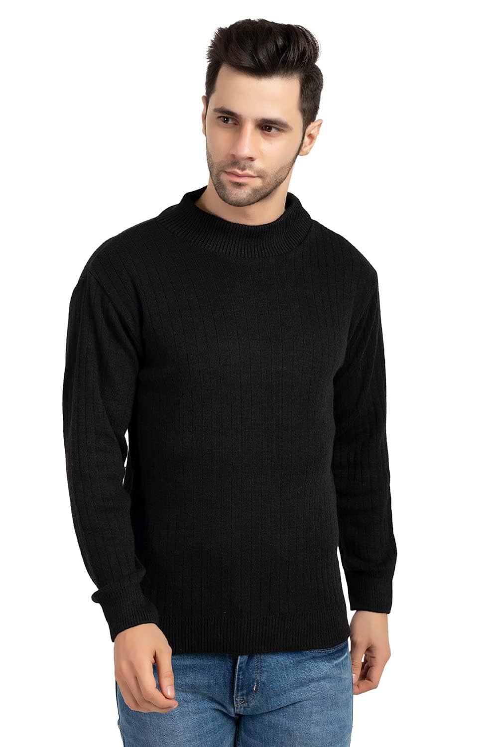 tysort Men High Neck Full Sleeve Winter Woolen Sweater-picture-55