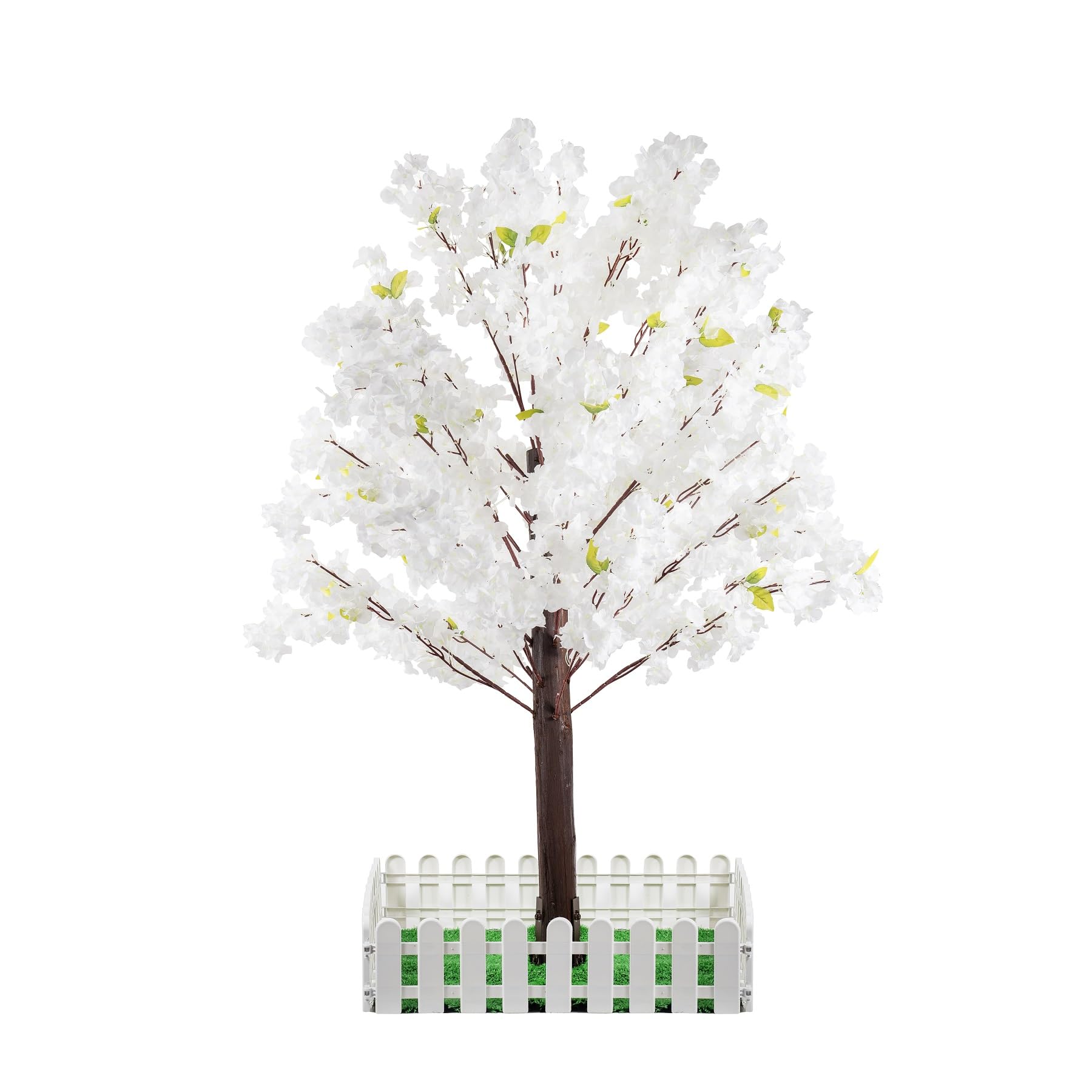 Artificial Cherry Trees Indoor Decor: Handmade Natural Fake Cherry Blossom White Tree Outdoor for Party Wedding Christmas