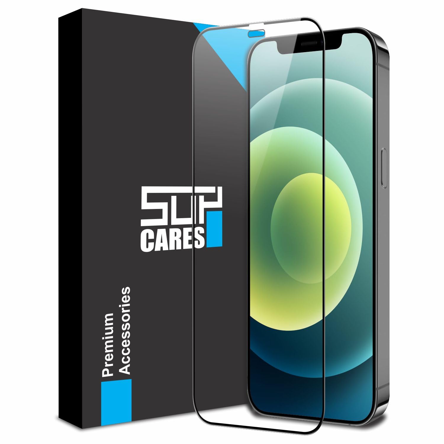 SupCares Edge to Edge Tempered Glass for iPhone 12 Mini (5.4 Inch) with Easy Self-Installation Kit | Black (B09X5HTWM3) Amazon Price History, Amazon Price Tracker