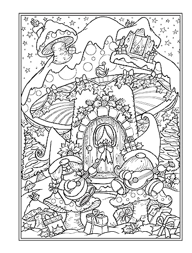 Creative Haven Christmas Gnomes Coloring Book (Adult Coloring Books: Christmas) - Image 6