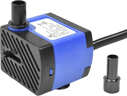 CONQUERALL Bomba de circulación de 4W 74GPH suministros hidropónicos de flujo ajustable para fuente de agua de mesa