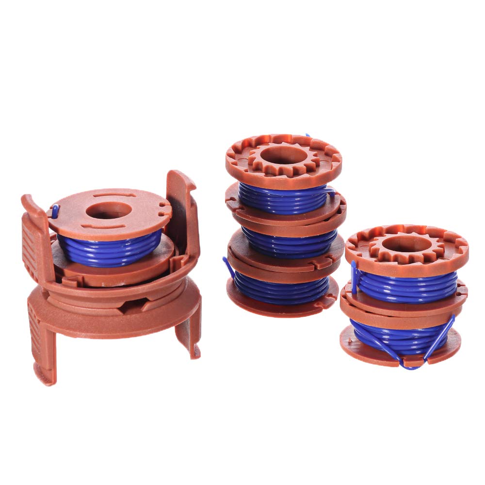 Bobine de rechange 6 + 2 fils pour coupe-bordures Worx WA0010 3 m 0,065 cm sans fil avec bouchon WA6531 GT