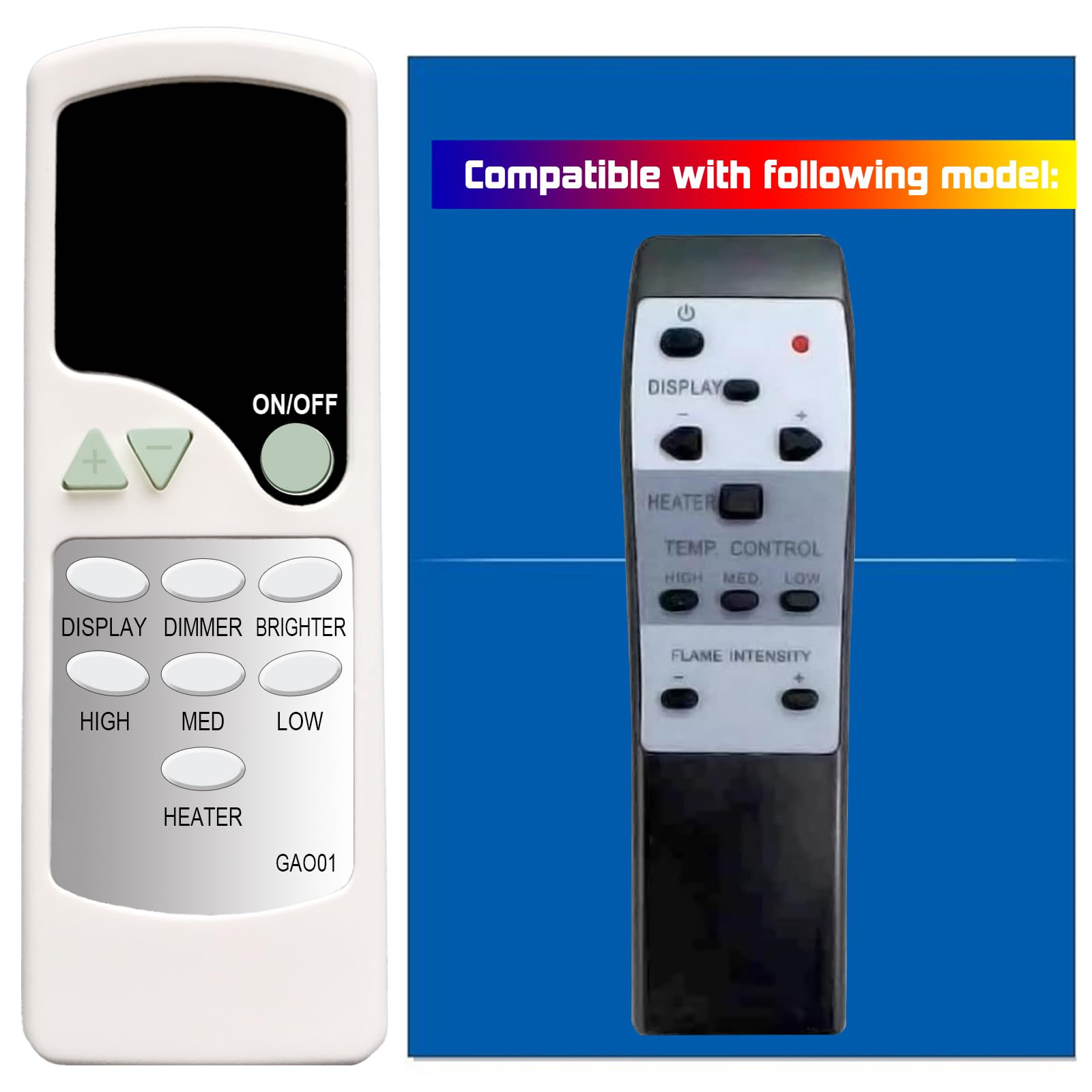 Replacement Remote Control for IHP Lennox Electric Fireplace Heater MPE-36R MPE-33R MPE36 MPE33