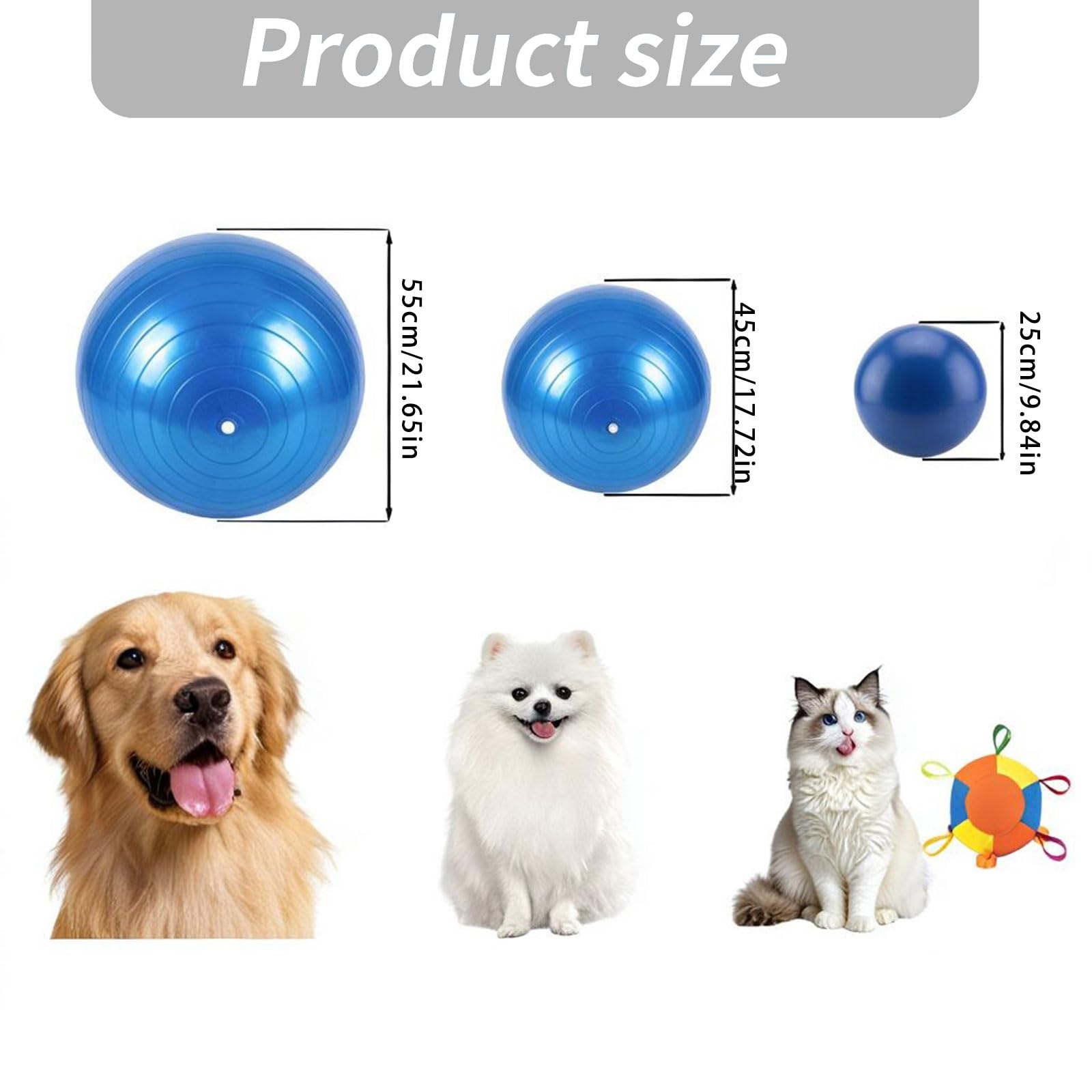 ordinarYone Balle gonflable durable pour chiens avec fermeture éclair pour un gonflage rapide et un jeu pour l'entraînement et les masticateurs agressifs