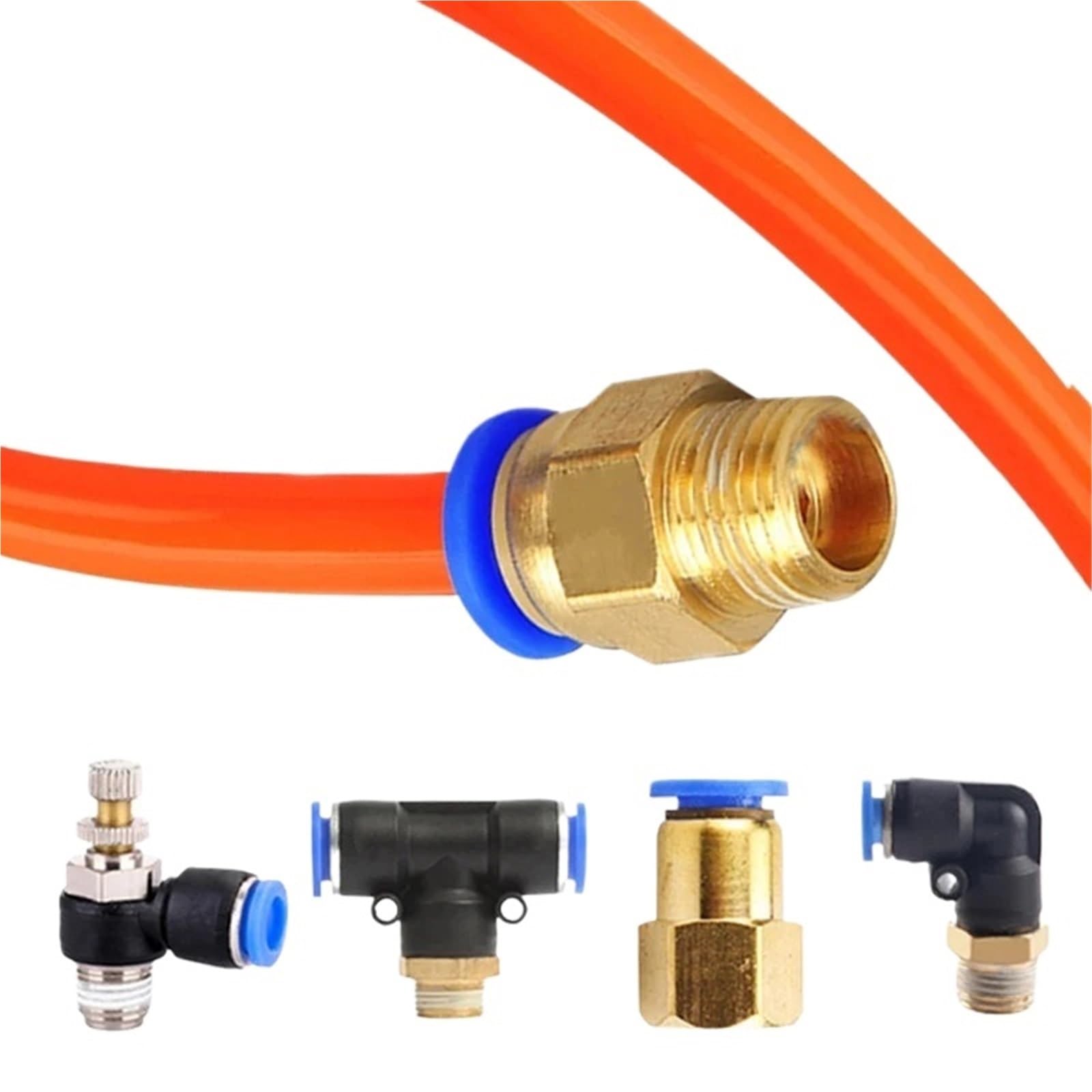 Raccordo pneumatico per connettore aria PCF/PL/PLF 4/6/8/10/12 mm filettatura 1/8 1/4 3/8 1/2 raccordi per tubi rapidi (8-03, PC)