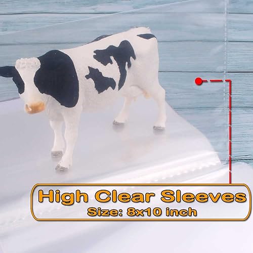 Miniatura 3 de Álbum de fotos de 8 x 10  64 fotos para álbum de fotos de 8 x 10, páginas transparentes, cubierta de lino con ventana frontal, álbum de fotos para