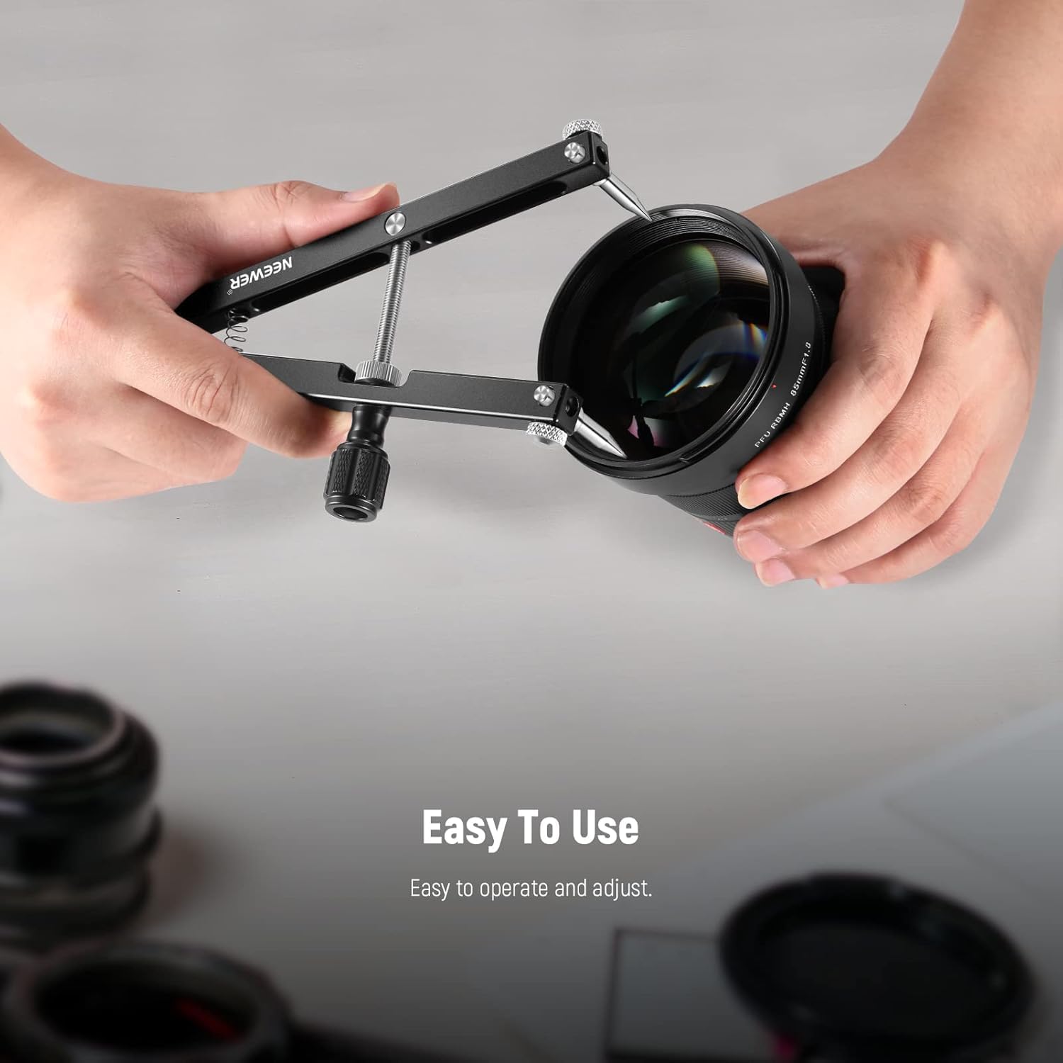 Kit D'Outils D'ouverture de L'objectif en V, 10 à 90 Mm Camerie de Réparation de la Lentille de la Lentille avec des Conseils à 3 Types (pointu, Plat, à moitié Plat), Outils de