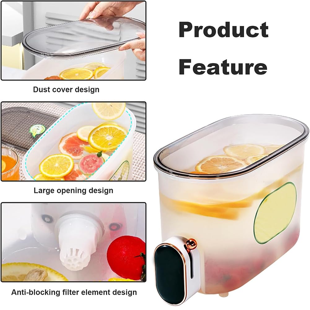 5Lフルーツジュースディスペンサー Amazon | 5L 冷蔵庫飲料ジュースドリンクディスペンサー