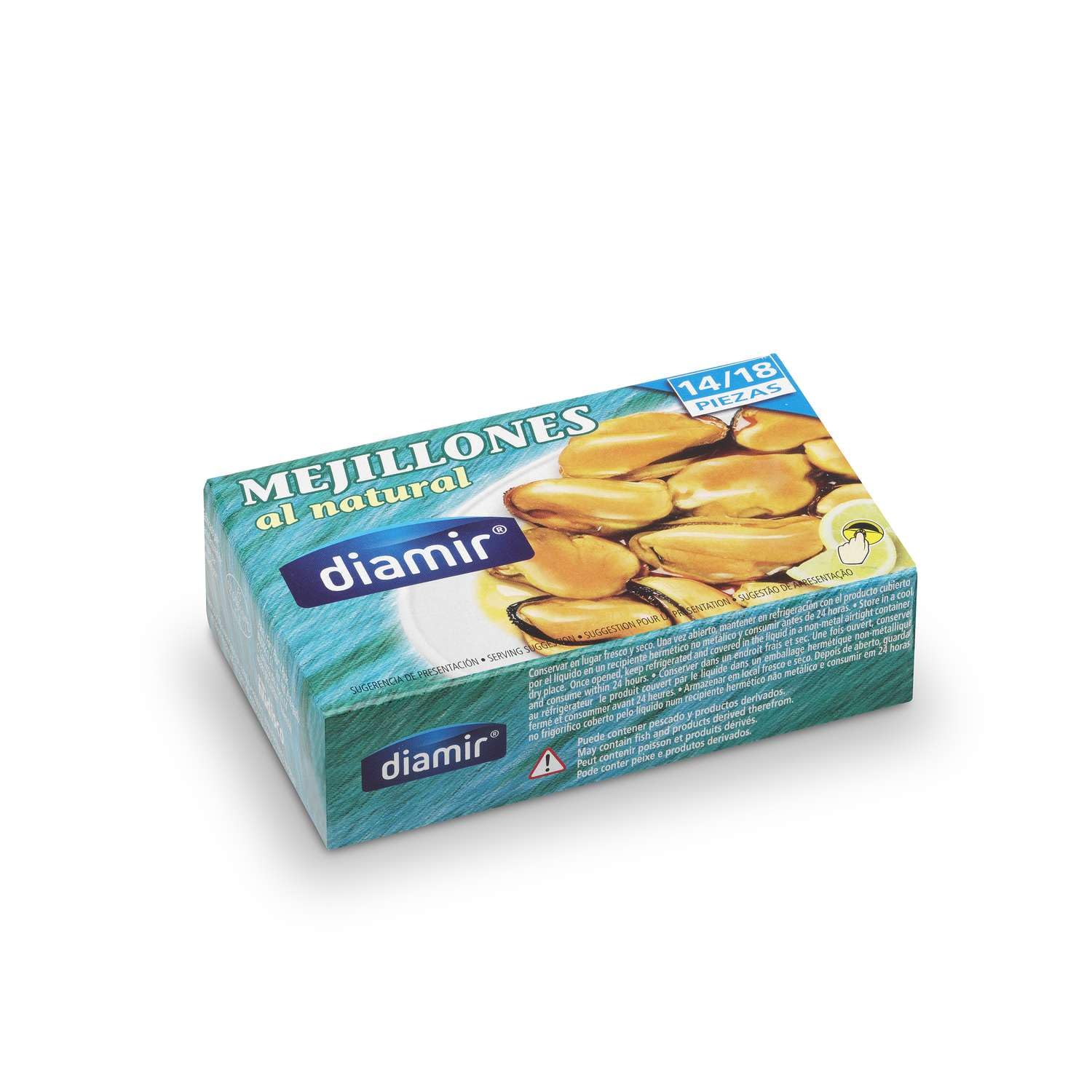 Lot 6x Moules au naturel 14/18 pièces - Boîte 110g