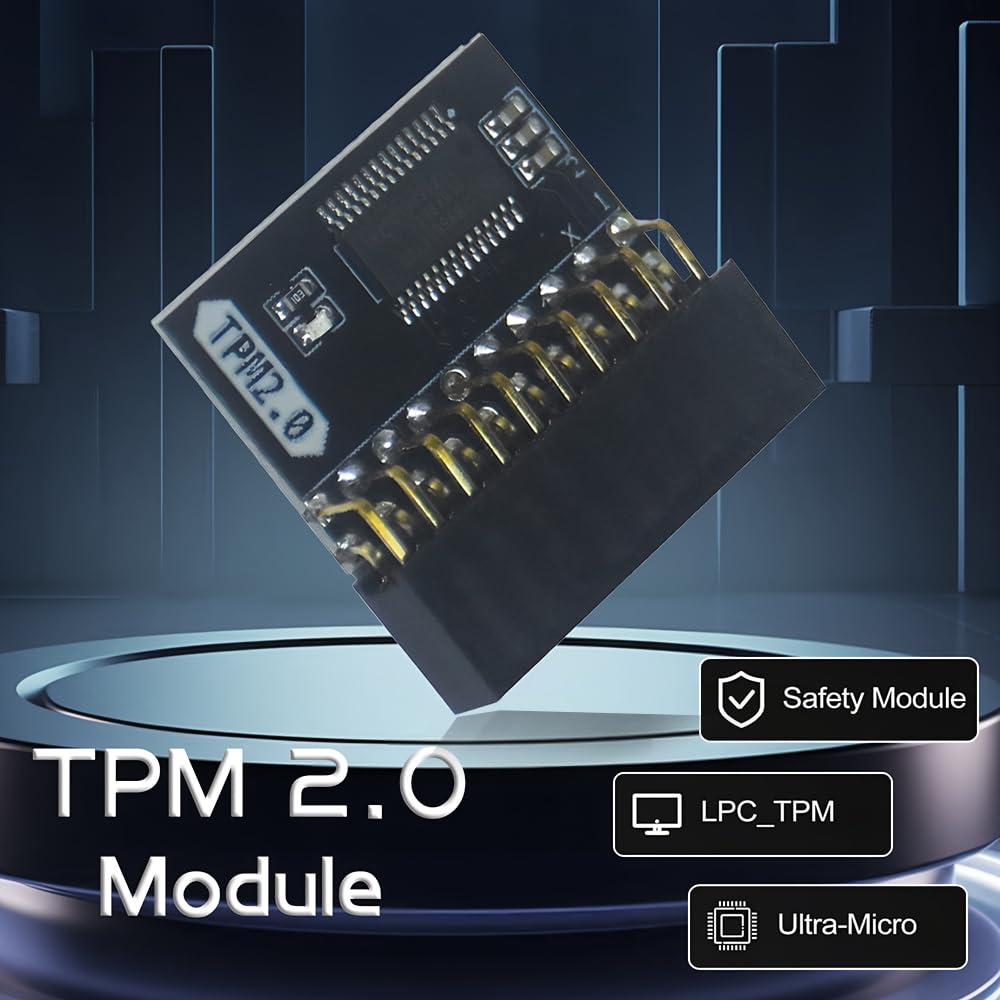 NUHFUFA LPC 20-1 pin 2 * 10P TPM2.0 modulo TPM GA 20-1 pin Fit per Gigabyte ASUS piattaforma parti(solo per RAM DDR4