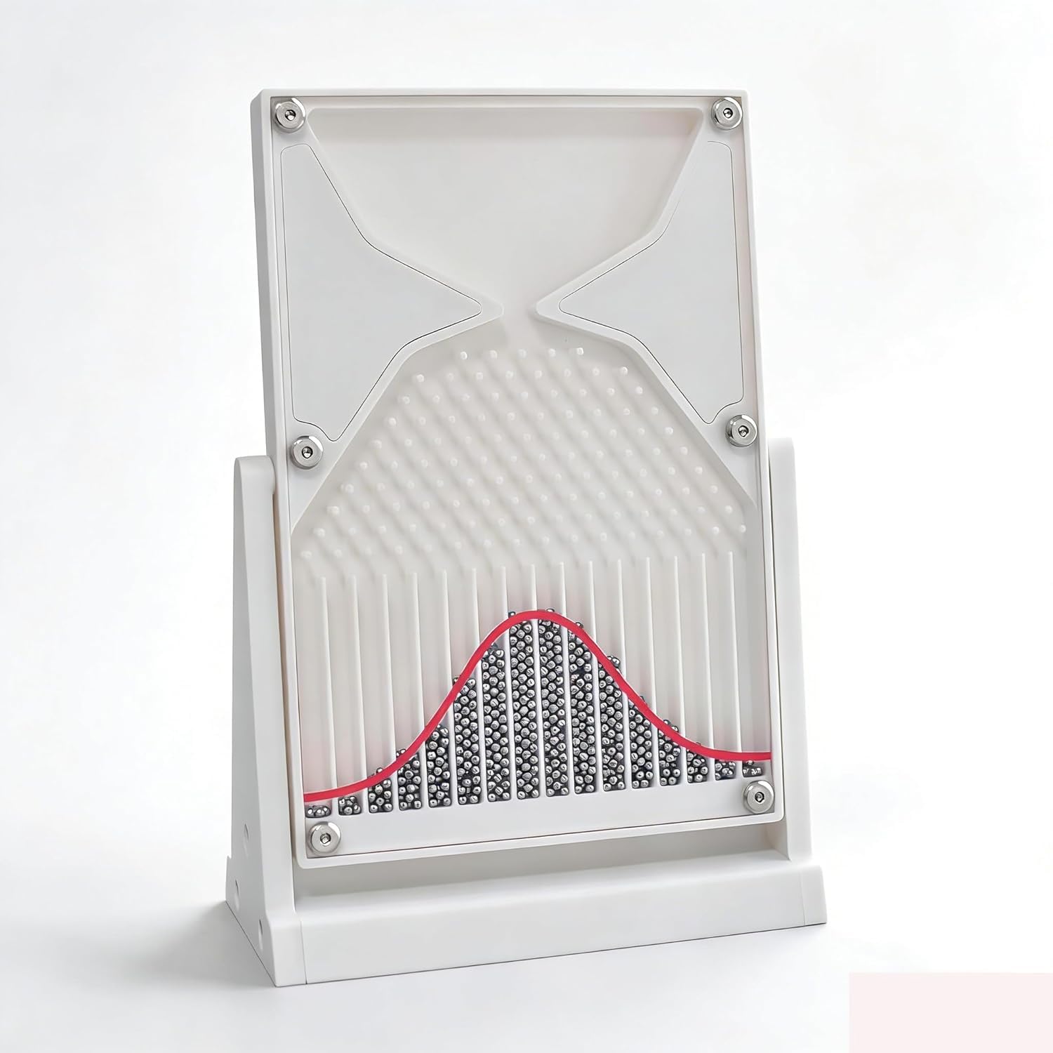 MiBoce 12x18cm Galton Board, Normal Distribution Demonstrator With Bell Curve, Acrylic Physics Lab Teaching Tool, Normal Distribution Galton Board For Stress Relief, Probability Education White