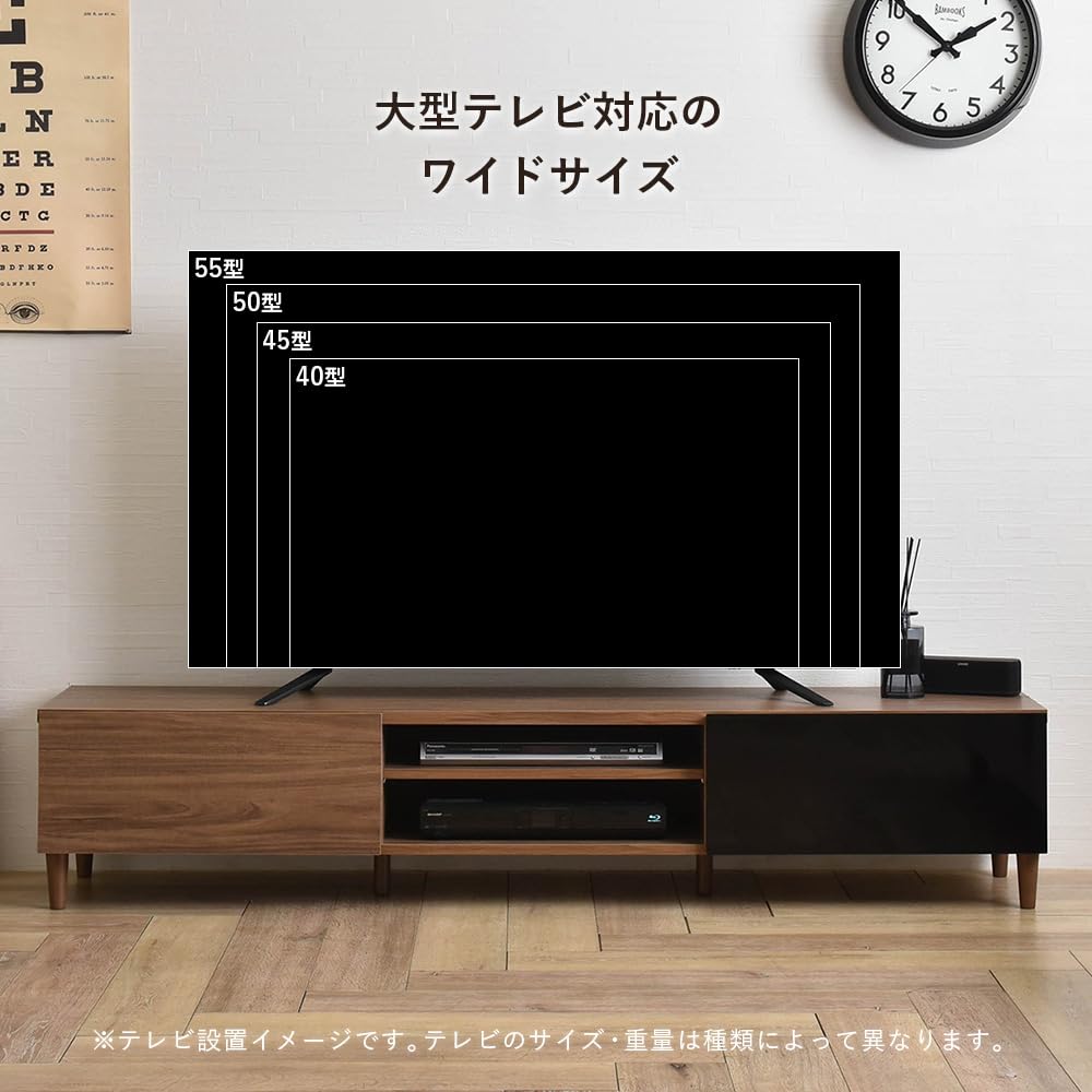 Amazon.co.jp: 佐藤産業 テレビ台 ローボード 幅176 奥行40 高さ35cm 
