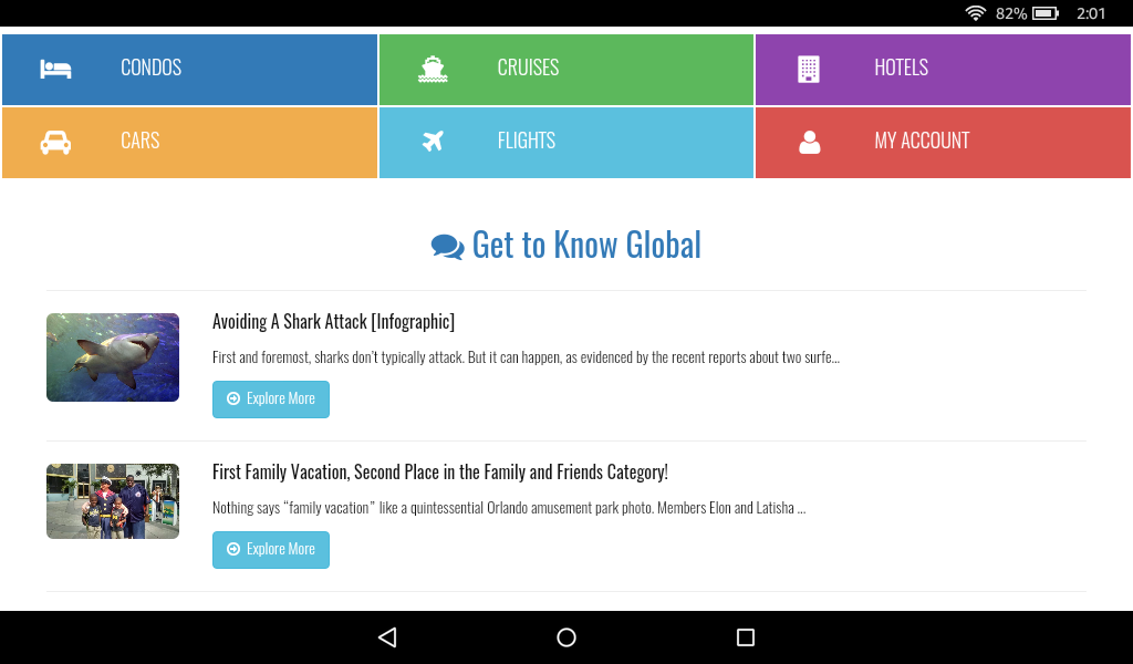 Global Discovery Vacations App on Amazon Appstore