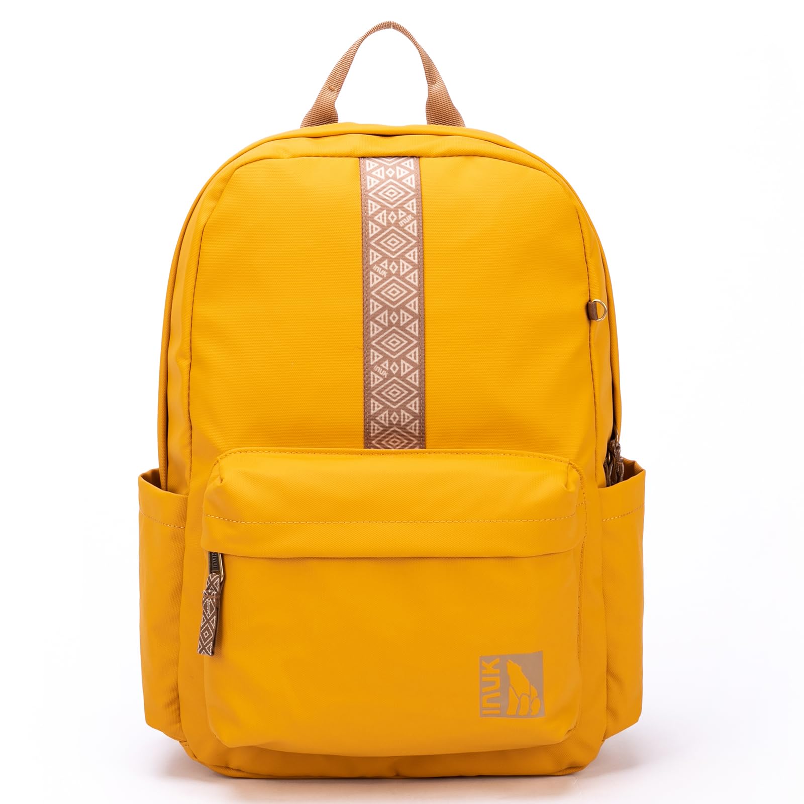 INUK Geometric Stripe Laptop Backpack 13 Inch Water Resistant Backpack for College Work Recycled Travel Daypack Made from