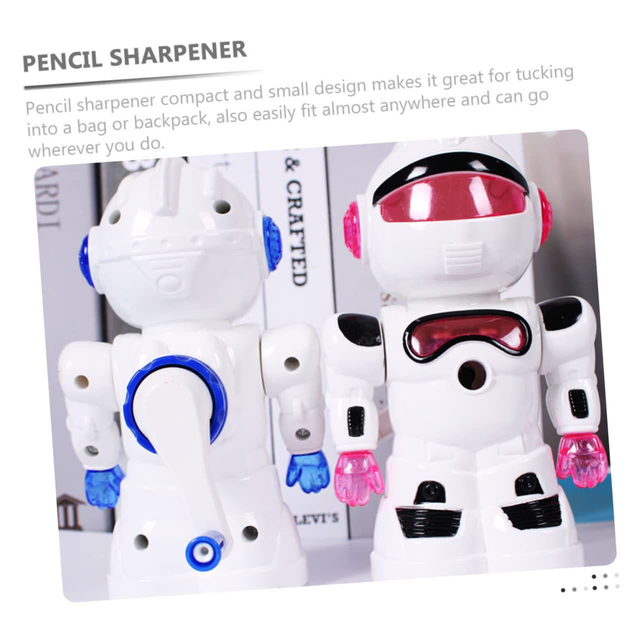 VILLCASE 4stücke Robot Anspitzer Für Mädchen Handkurbel Cartoon Design Tragbar Perfektes Schulbedarf Für Künstler Und Schüler Langlebig Und Benutzerfreundlich Für Büro Und Zuhause