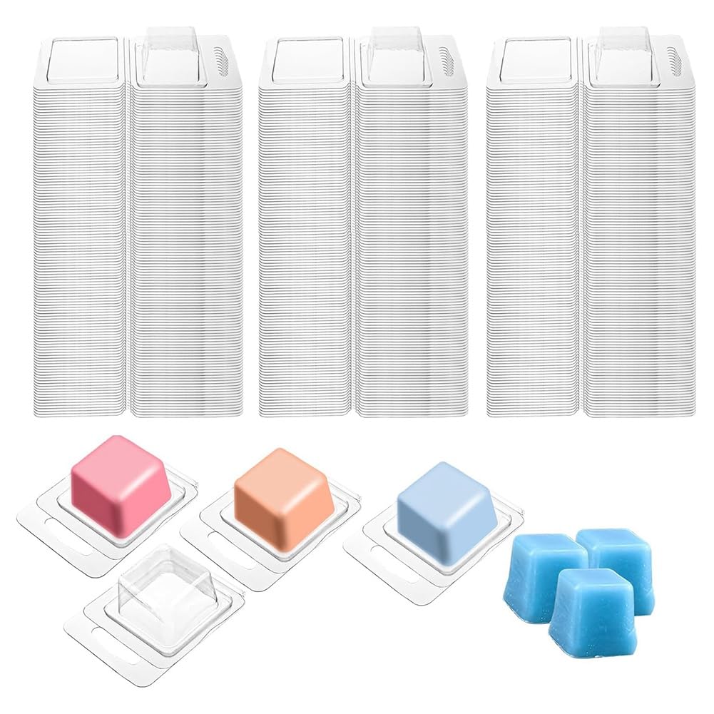 Littimoon 150Pack Wax Melt Container 1.3 Oz Plastic Wax Melt Set for Wax Melts Clear Wax Flip Top, Empty Candle Melt