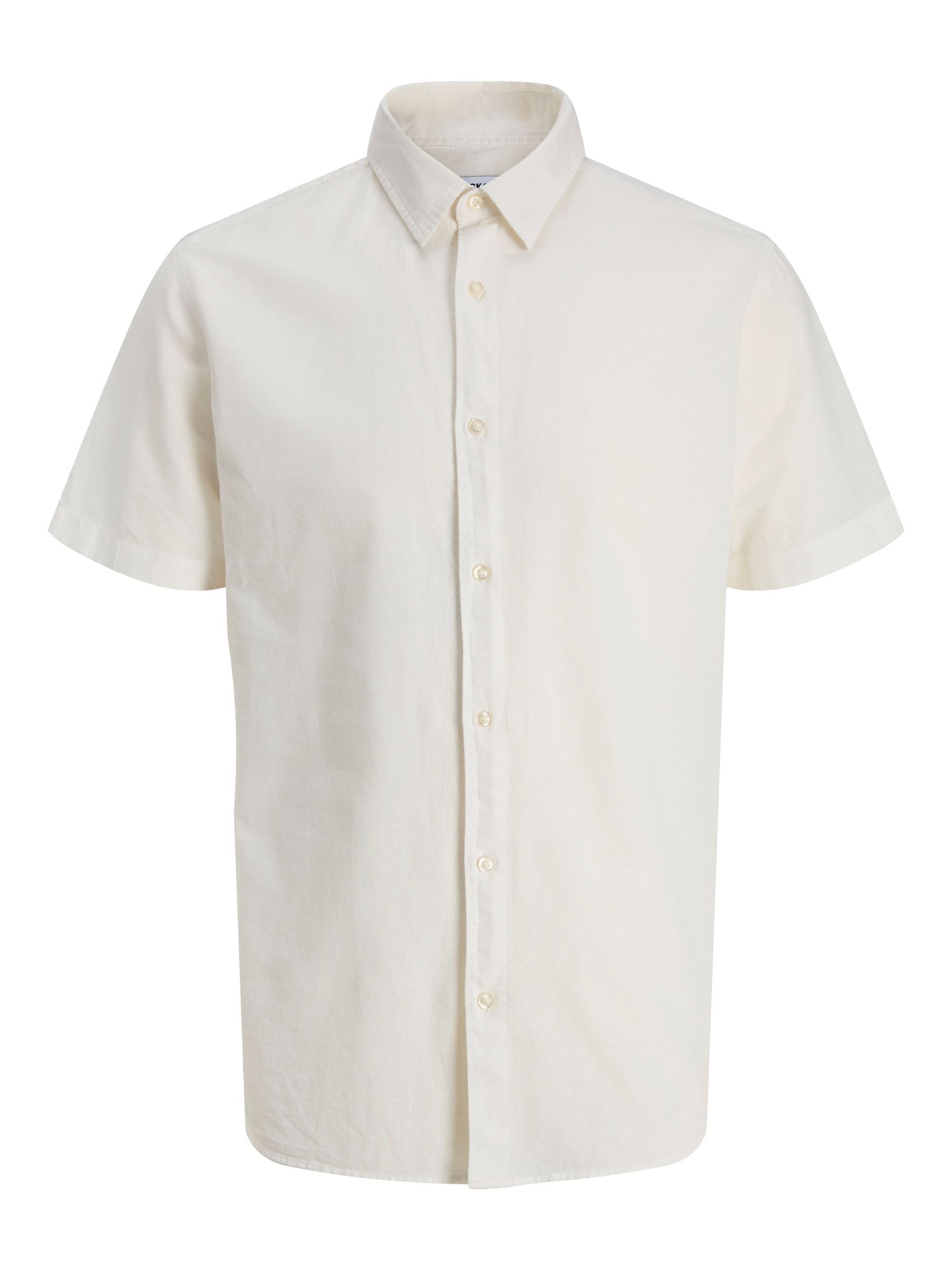 Jack & Jones Herren Jjebreeze Linen Blend Shirt S/S Sn Jnr Jjebreeze Linen Blend Shirt S/S Sn Jnr (1er Pack)