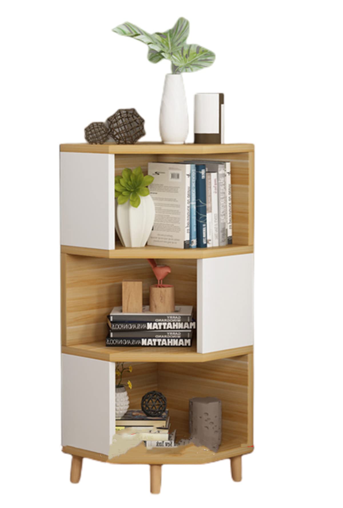 コーナーキャビネット三角形のコーナーシェルフコーナーラックカラーオープンラックディスプレイラック収納ラックマルチラック飾り棚ブックシェルフ本棚ルモダン Amazon｜コーナーキャビネット三角形のコーナーシェルフコーナーラック