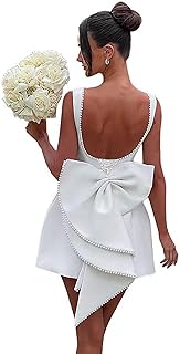Short Wedding Dresses for Bride 2025 Simple Bridal Shower Dress Boho Mini Wedding Reception Gowns