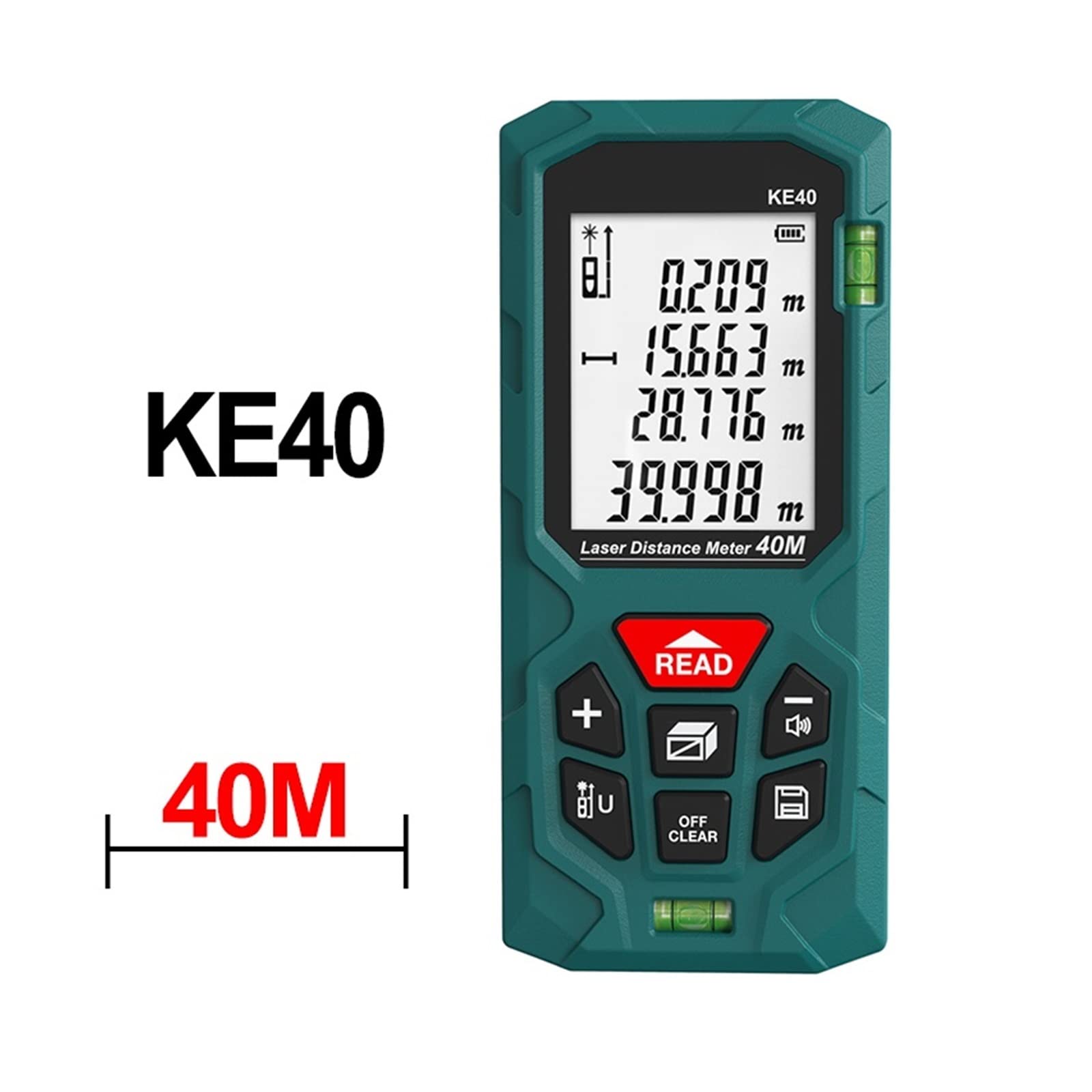 Cinta métrica láser digital 40M Telémetro láser Medidor de distancia preciso Construcción Ruleta Lazer Telémetro(KE60 60M)