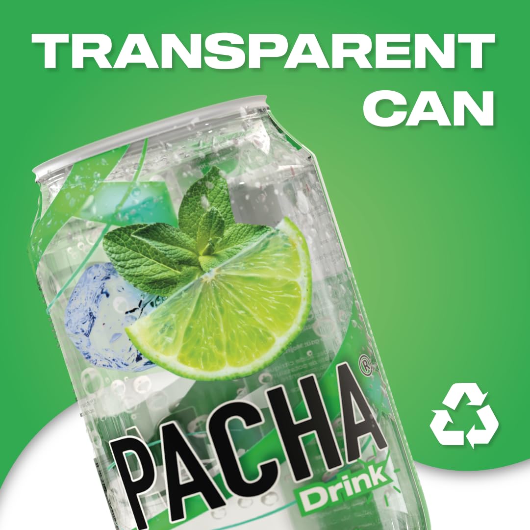 Pacha Drink Mojito - Mojito Sparkling Bibita analcolica gassata in 24 lattine da 330ml al raffinato fascino di mojito.