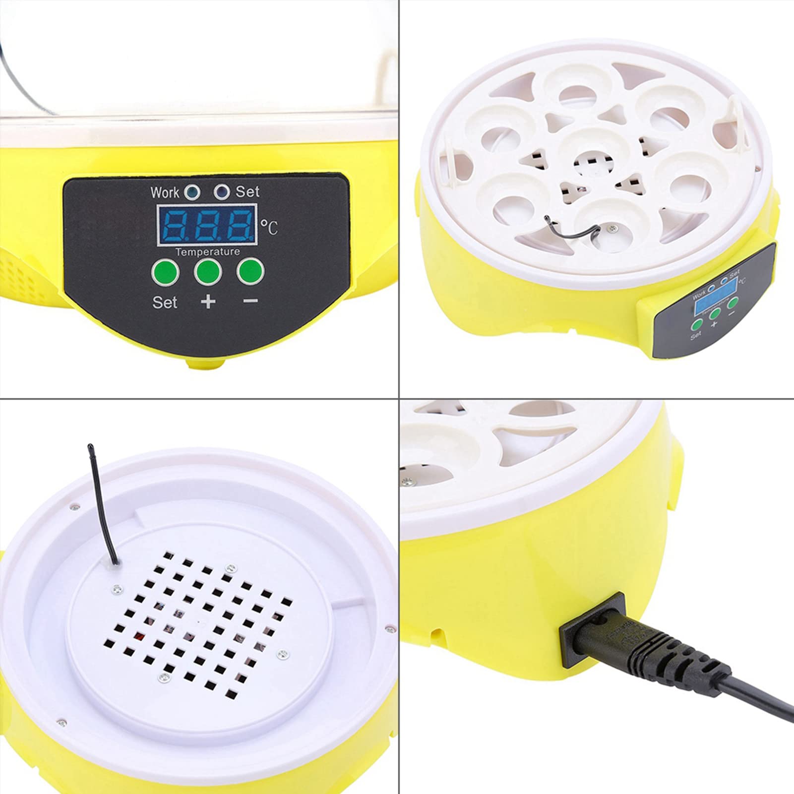 GOTOTOP Incubatrice per Uova, Uova Brut Dispositivo Macchina Automatica Brut flaechenbrueter Incubatrice brueter (7 Uova)