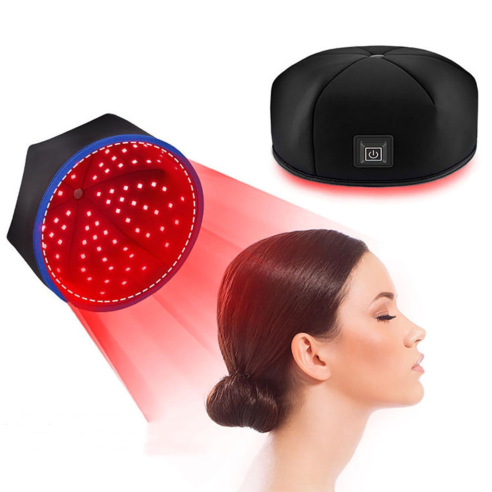 Czepek do terapii światłem czerwonym 660 nm i 850 nm, 120 diod LED, 3 tryby, zakres temperatur 43°C-45°C, naturalne leczenie wypadania włosów