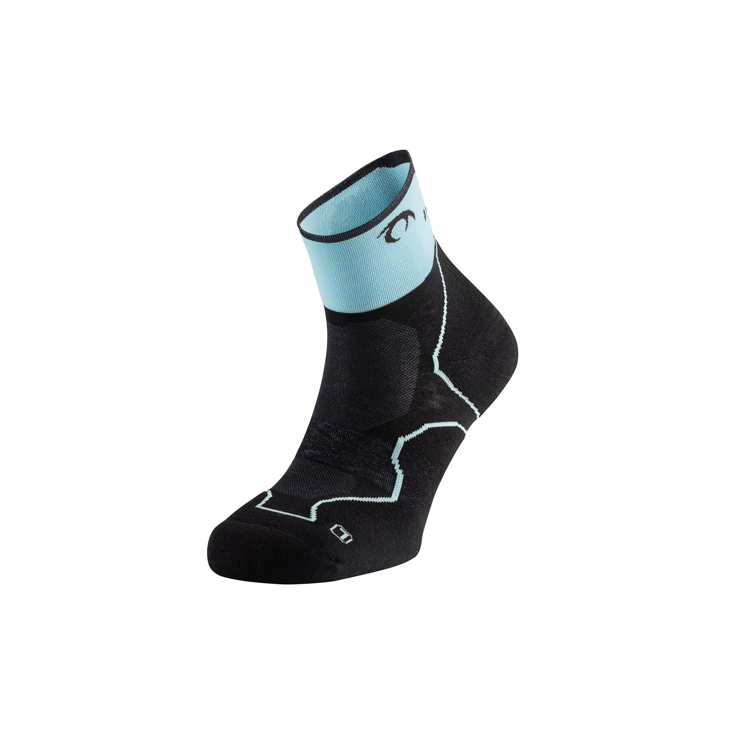 Lurbel Challenge Three Trail Running Socks, Anti-Blister Socks, Anti-Odor, Breathable Mountain Socks, Unisex, Coastal Blue/Black, XL