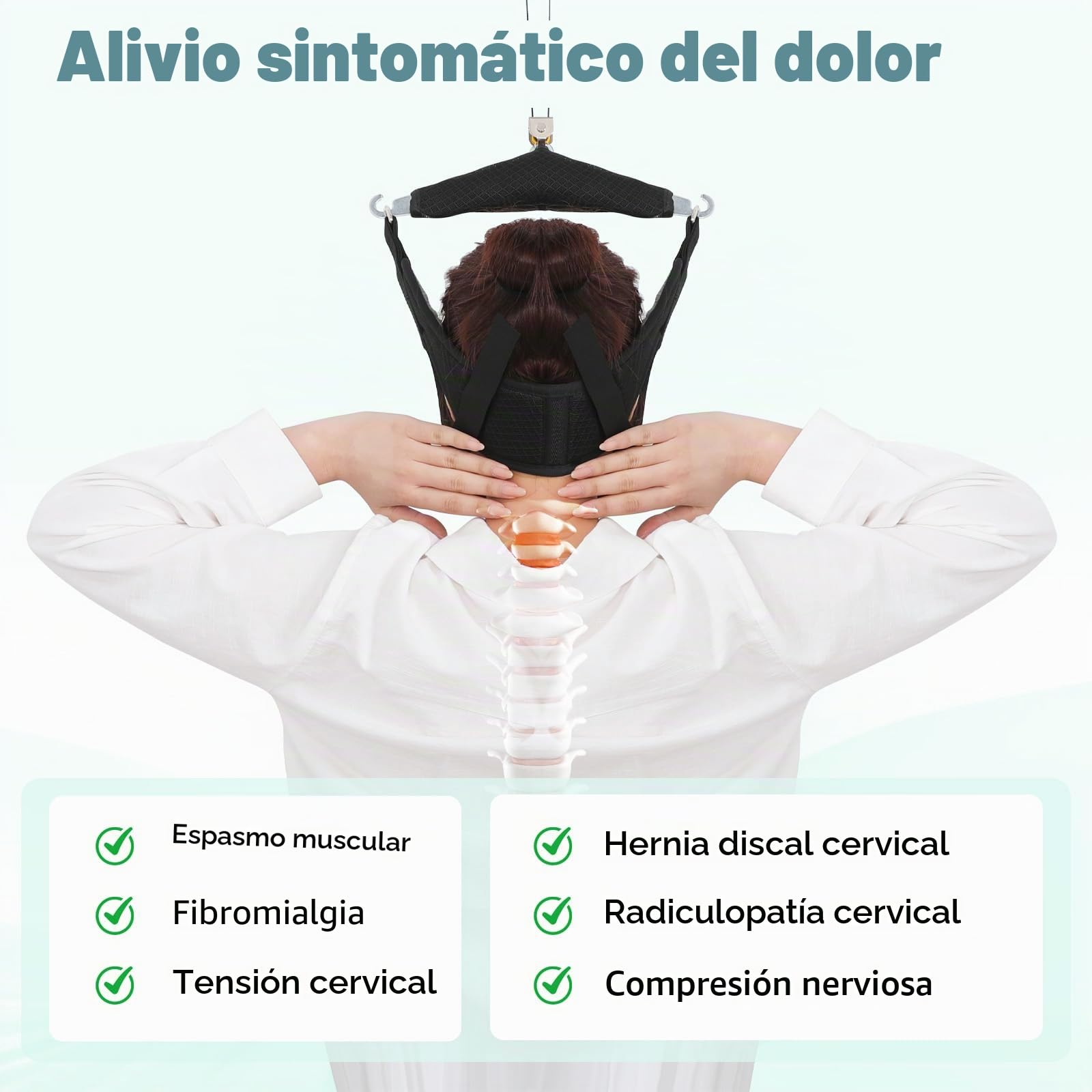 Dispositivo de tracción cervical del cuello del cuello del estiramiento, para terapia física, aliviar el dolor de cuello