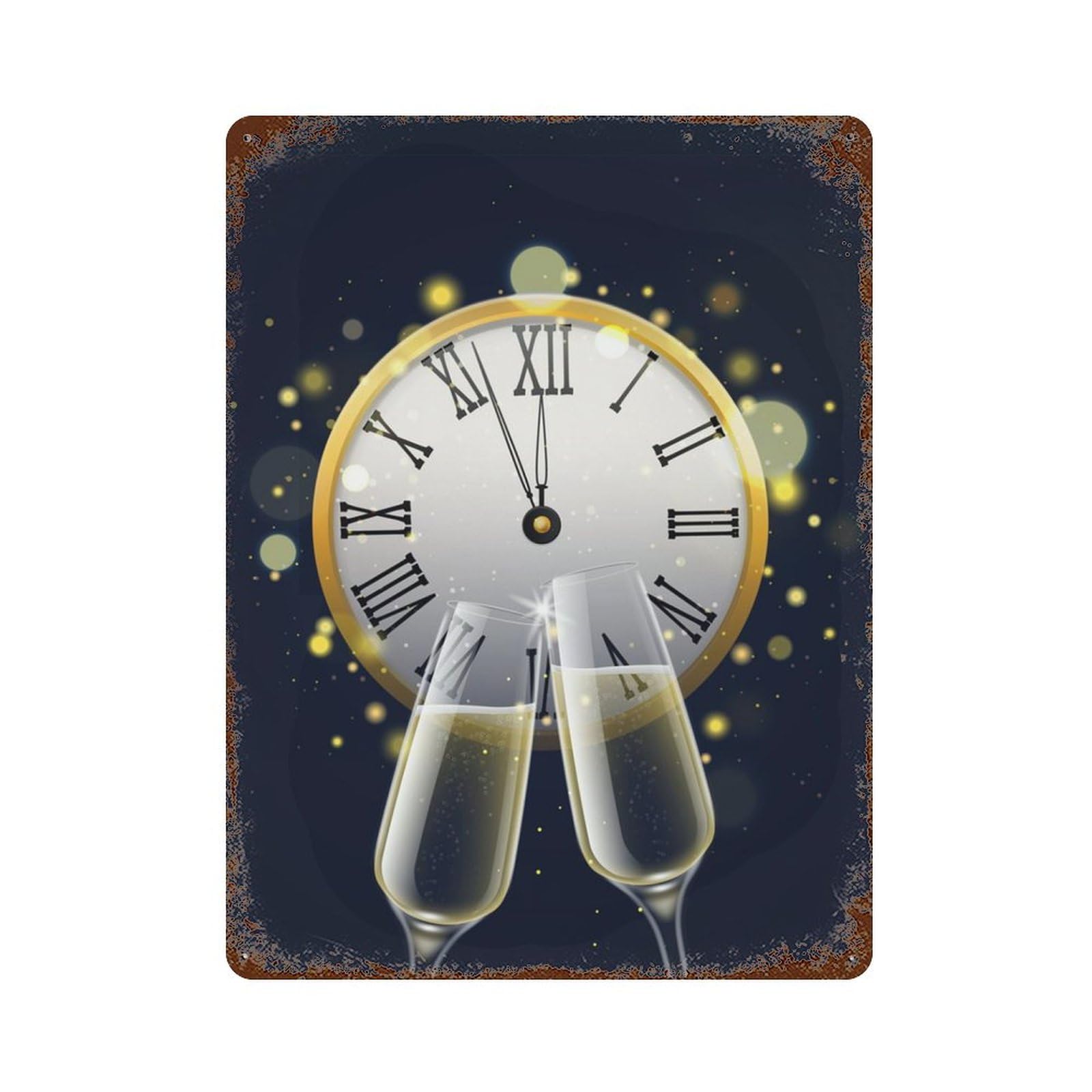 Cartel de metal de fin de año ideal para regalar y decorar tu jardín