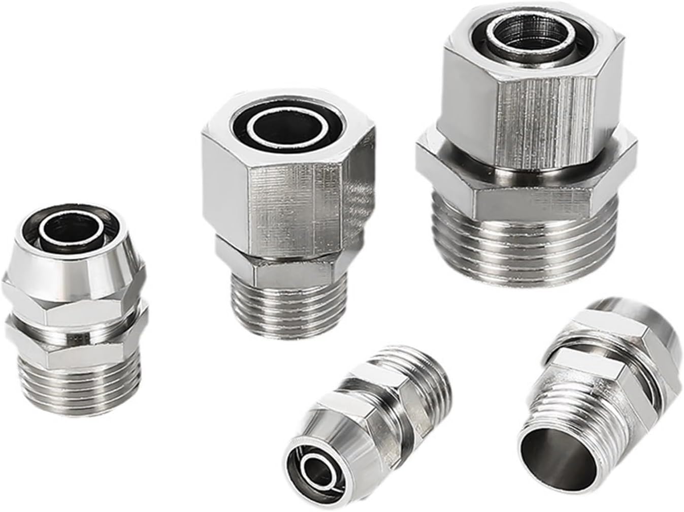 1pc KPC Pneumatic Fitting Nickel plated copper Thread NPT 4mm 6mm 8mm Quick Connector Hose Fittings Tube Connectors(OD 8MM,NPT 1-8)