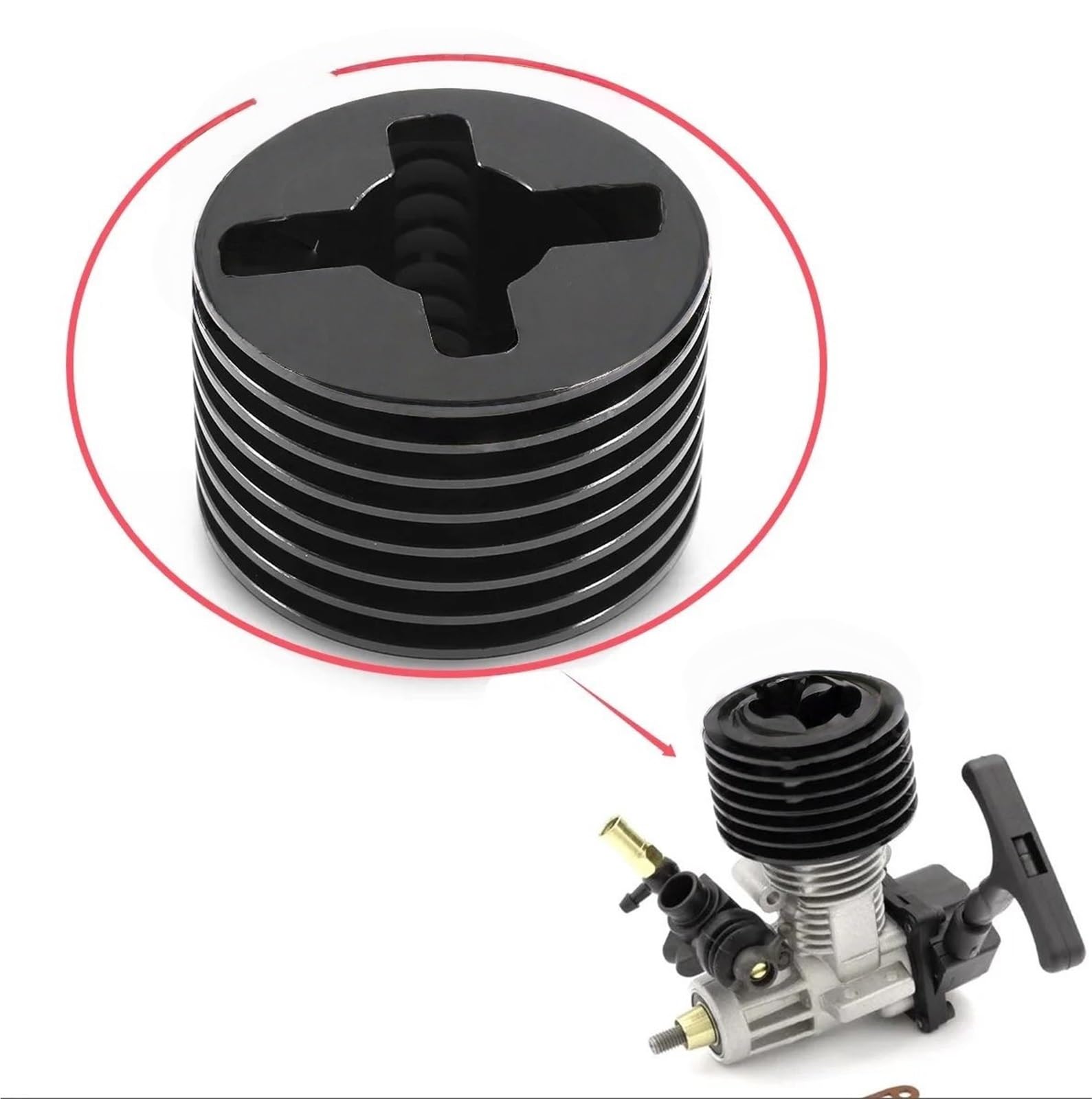 Accessori Rc Per Kyosho FW06 1/10 RC Auto Parti Di Aggiornamento Accessori Ricambio CNC Metallo Dissipatore Calore Del Motore KE15SP 74033-01 Kit Sostituzione