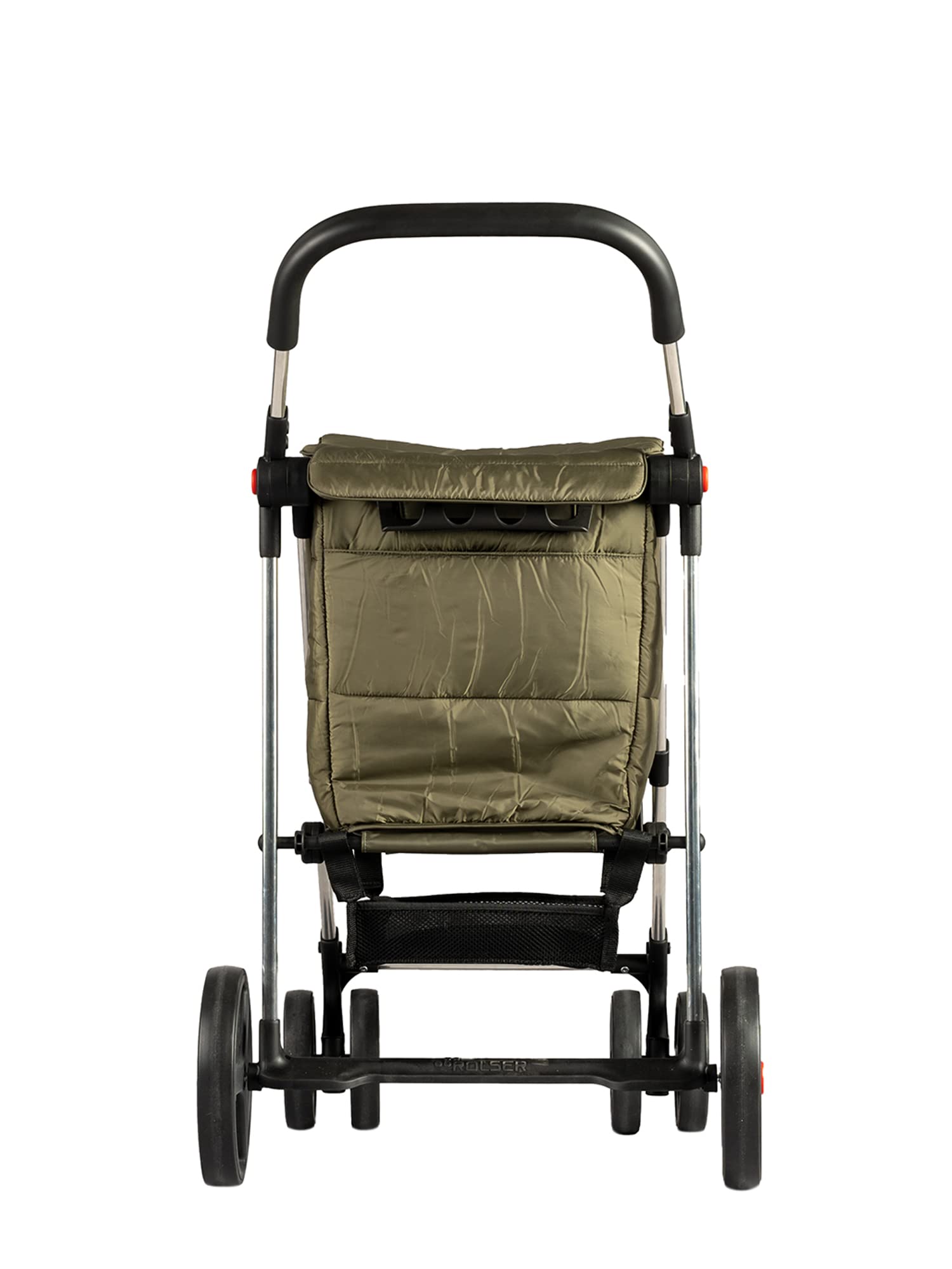 Carrello Portaspesa Rolser Basket Polar 4 Ruote 2 Girevole Pieghevole - Kaki