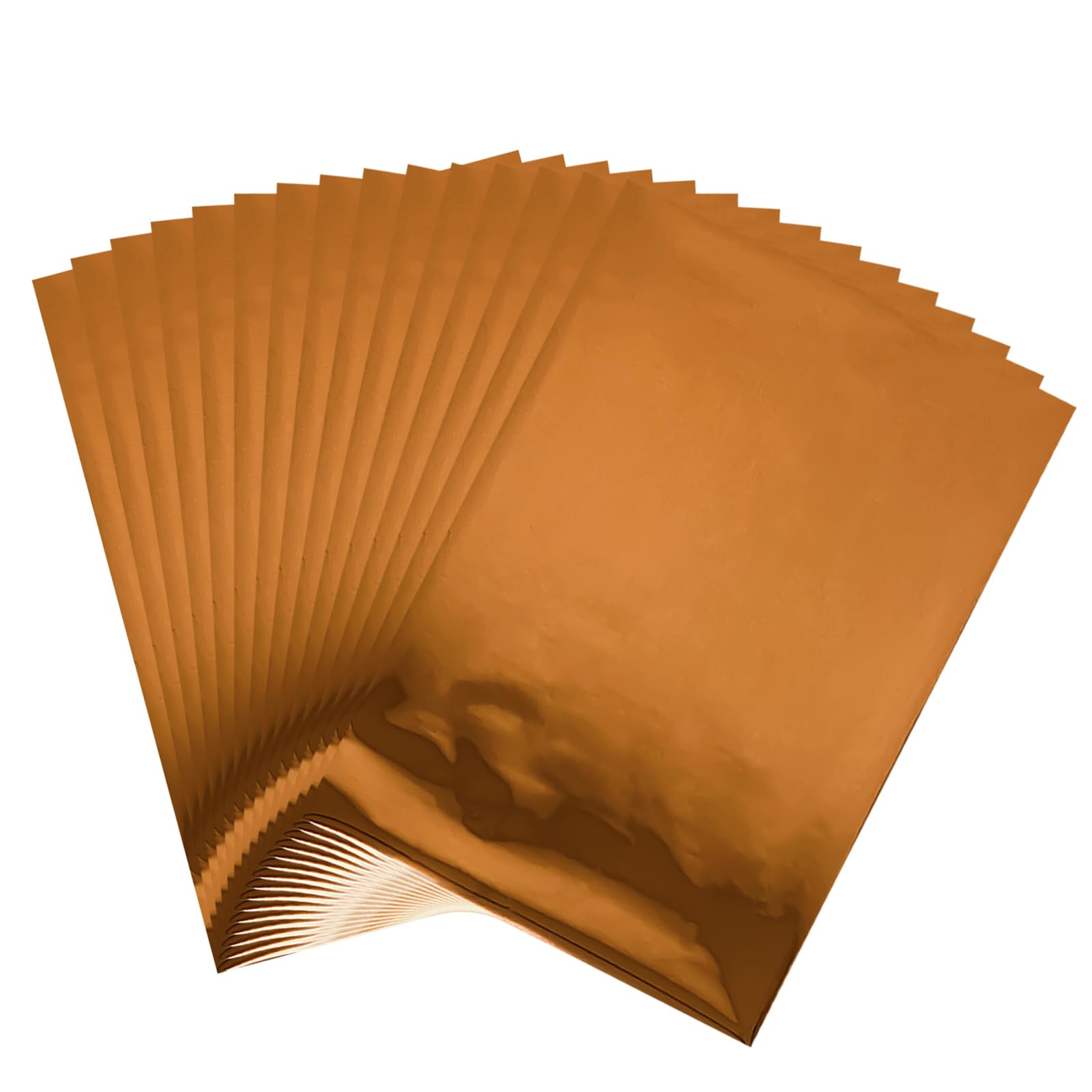 50Pcs Toner Reactive Foil Transfer Paper 7.9x11.4inch A4 Hot Foil Paper for DIY Craft Embossing Scrapbooking Cards Making Stamping Cardstock Heat Transfer Foil by Laser Printer & Laminator (Bronze) — image 1