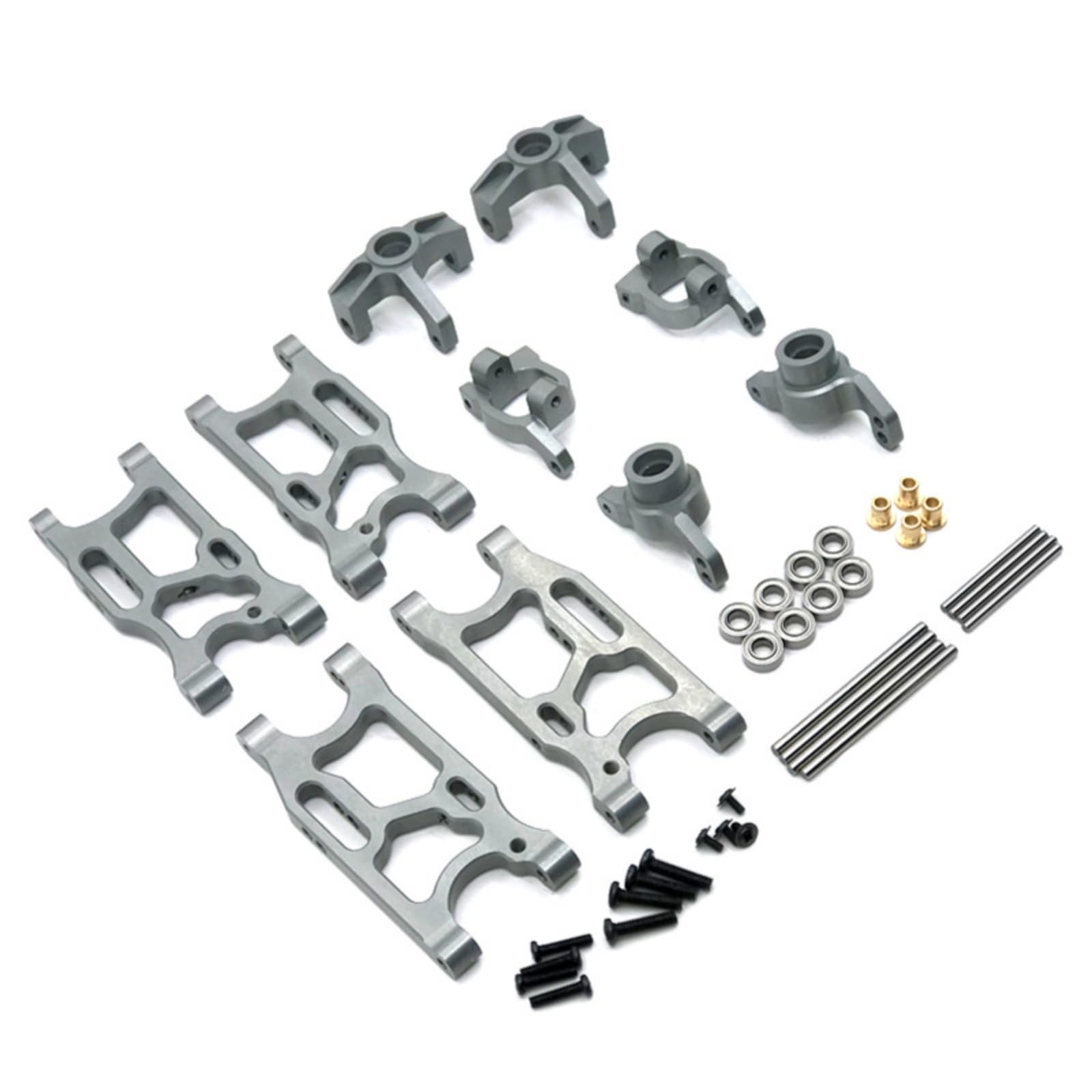 kowaku Veicolo Industriale Kit Componenti Auto RC Ammortizzatore Piastra Fissaggio Cuscinetti Metallo Fresato Finitura Pulita Adatto a Modellismo 1 12 1 14 Manutenzione Ottimizzazione, Titanio