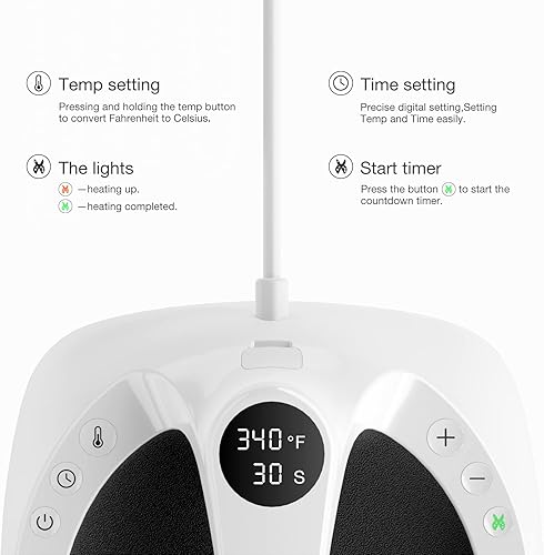 Miniatura 24 de Xinart Small Heat Press with Display (285℉ to 400℉) 7"x3.8" Mini Heat Press Machine for T-Shirts, 4 Levels Temp Settings Portable Heat Press Iron