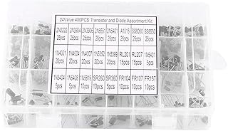 400Pcs Diode Kit, 24 Values Rectifier Diodes Assortment Kit, 1N4001, 1N4004, 1N4007, 1N5392, 1N5399, N5819, SR260, FR104, FR107, FR157, 1N5401, 1N5004, 1N5408, SR360