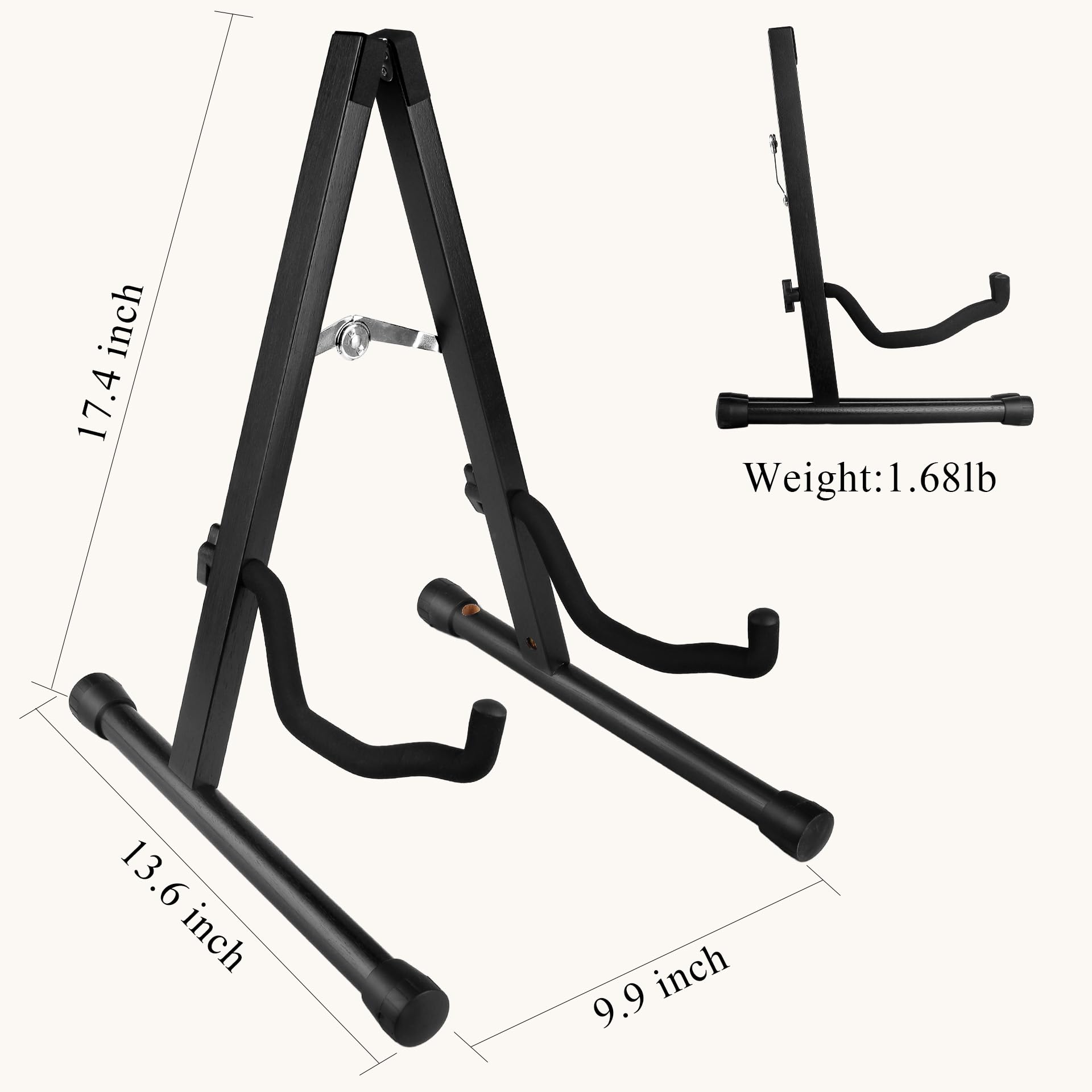 DIDA Soporte para violonchelo con soporte para arco, soporte de madera en forma de A con espuma acolchada, se adapta a 1/2, 3/4, 7/8, 4/4 tamaño completo, soporte para violonchelo para el hogar y el
