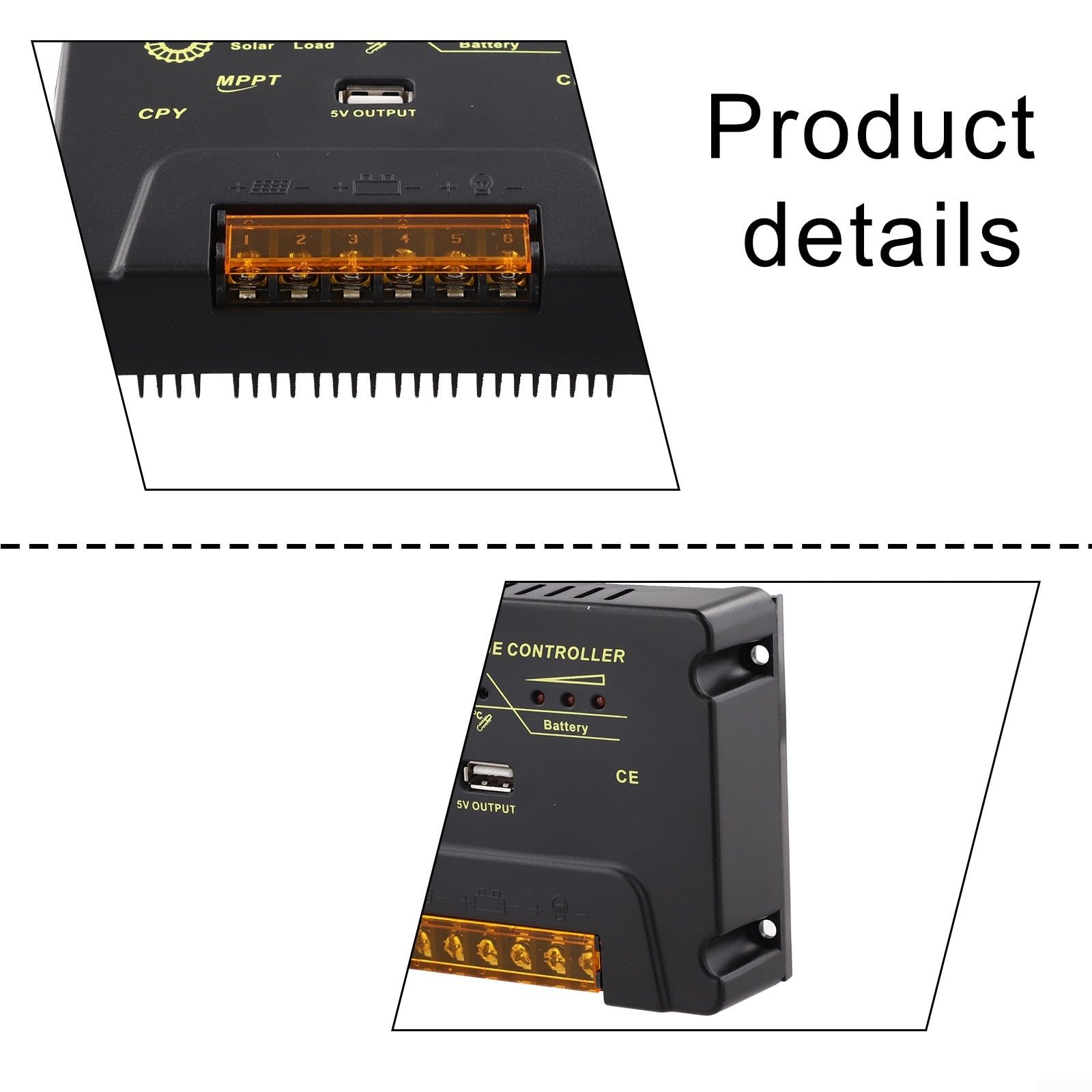 Contrôleur solaire LCD 30 A avec port USB 5 V (10 A)