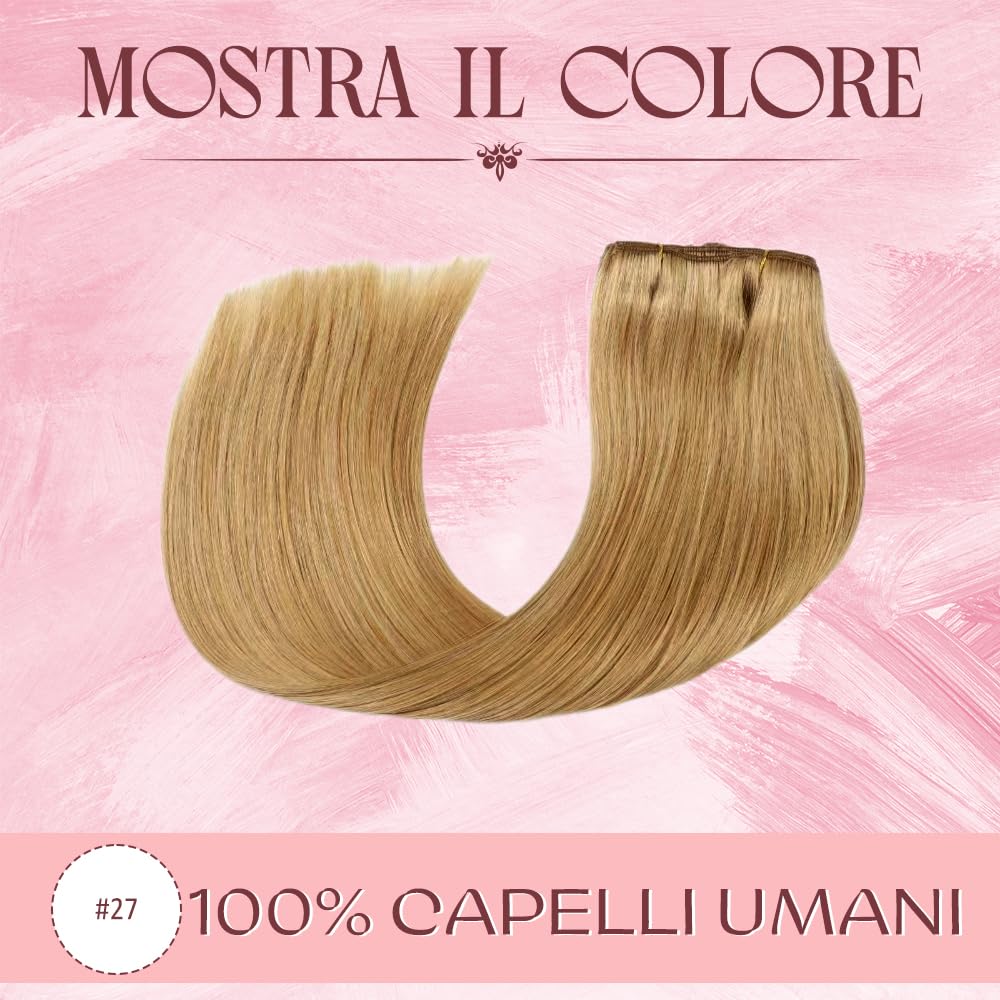 Human Hair Clip in Extensions Real Human Hair Clip-in Chestnut Brown Clip ins 100% Brazilian Remy Human Hair Extension for Women 8pcs Per Set including 18 Clips Double Weft (20 Inch) - Image 2